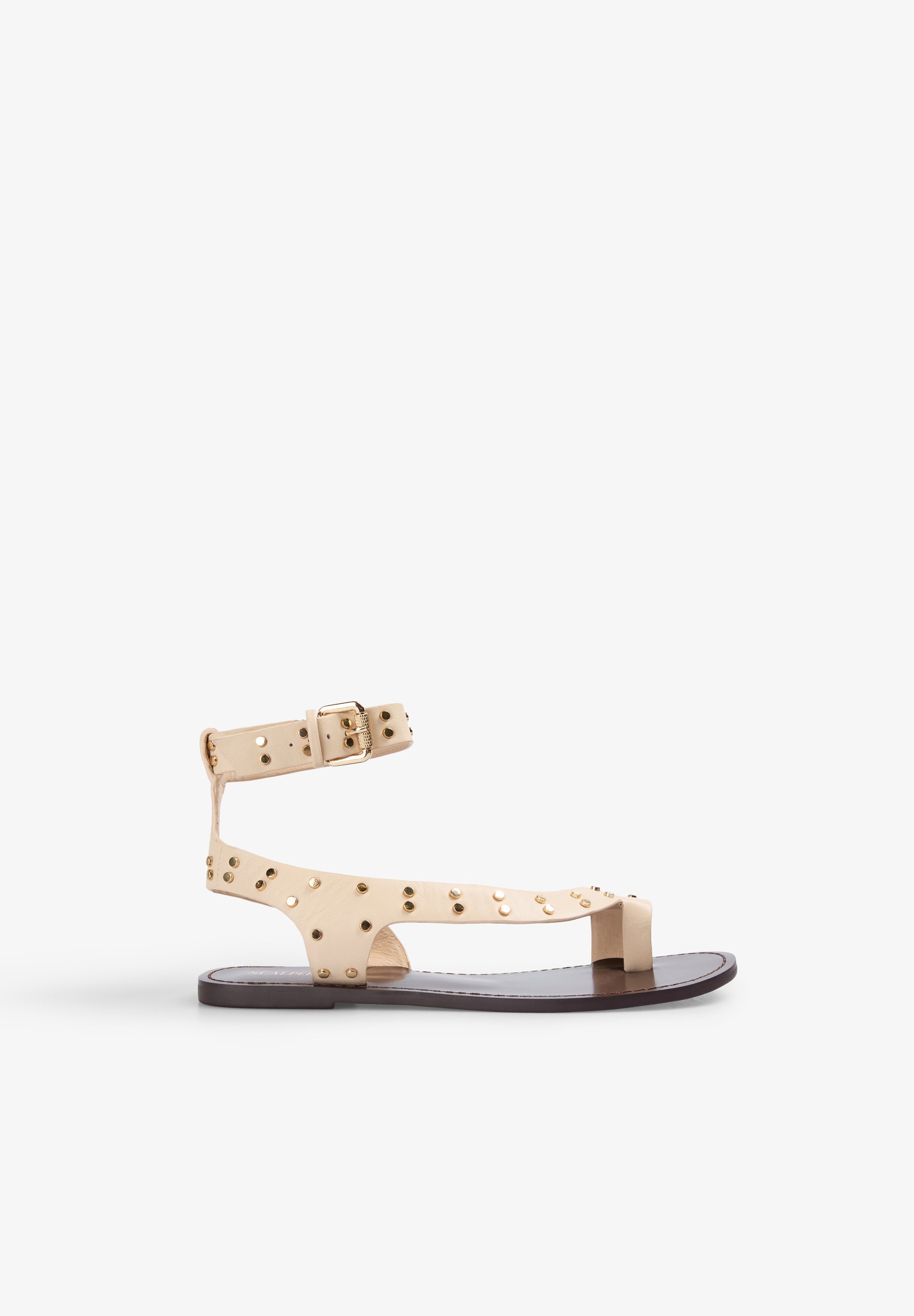 STUDDED LEATHER SANDALS