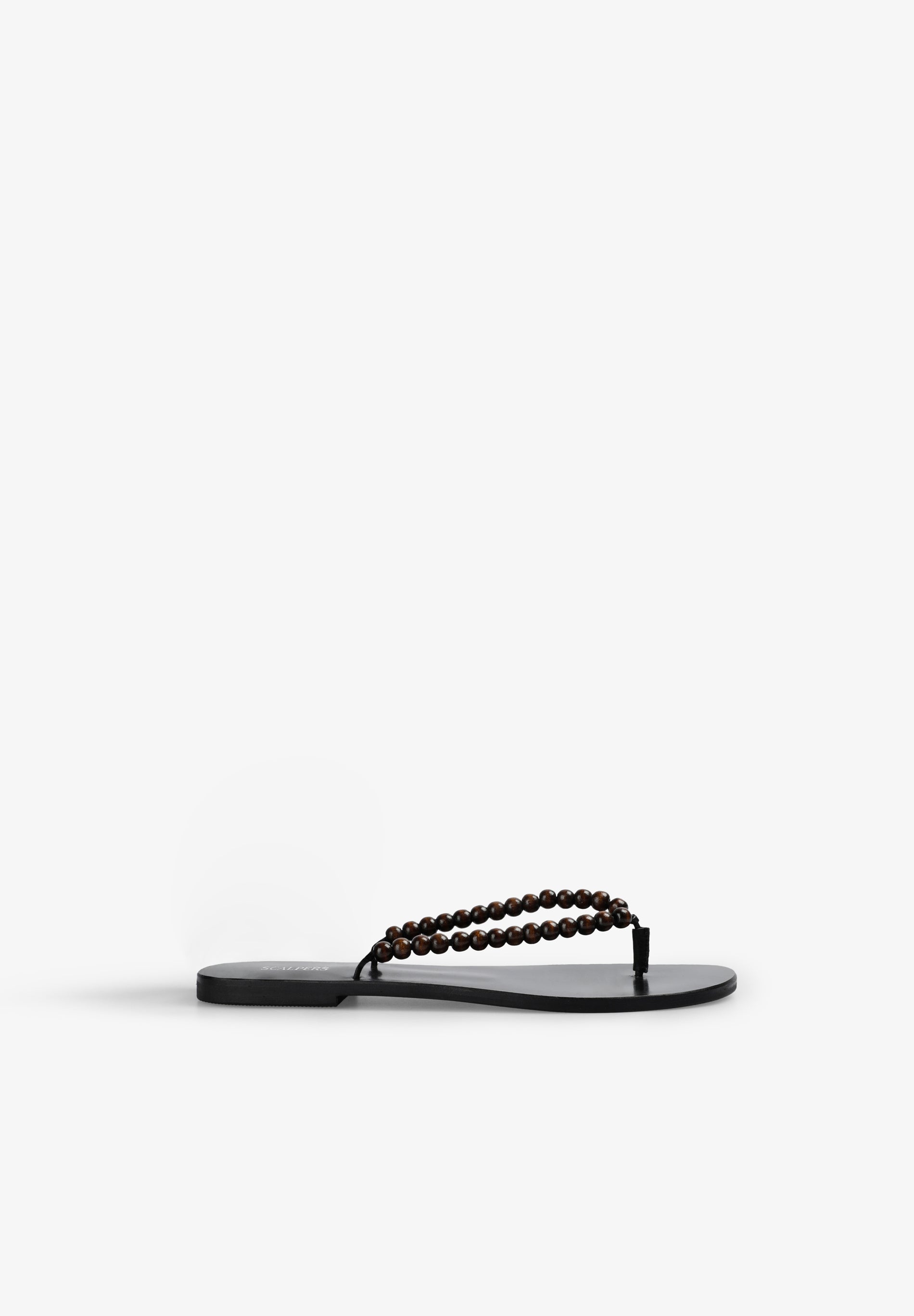 LEATHER SANDALS WITH BEADS