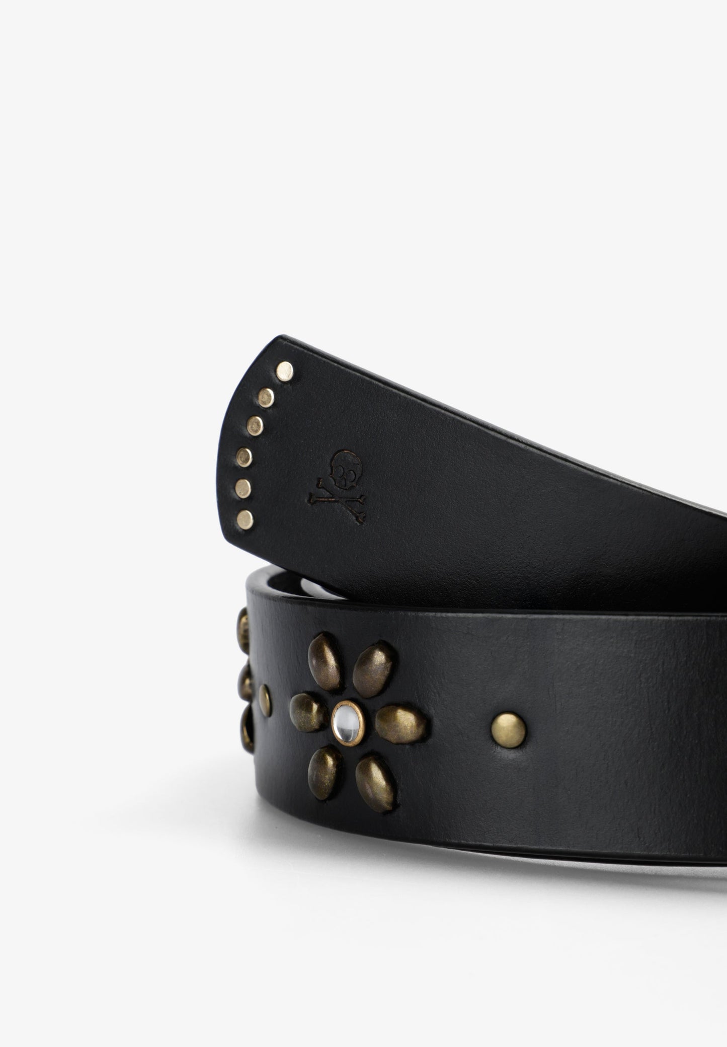 LEATHER BELT WITH STUDS