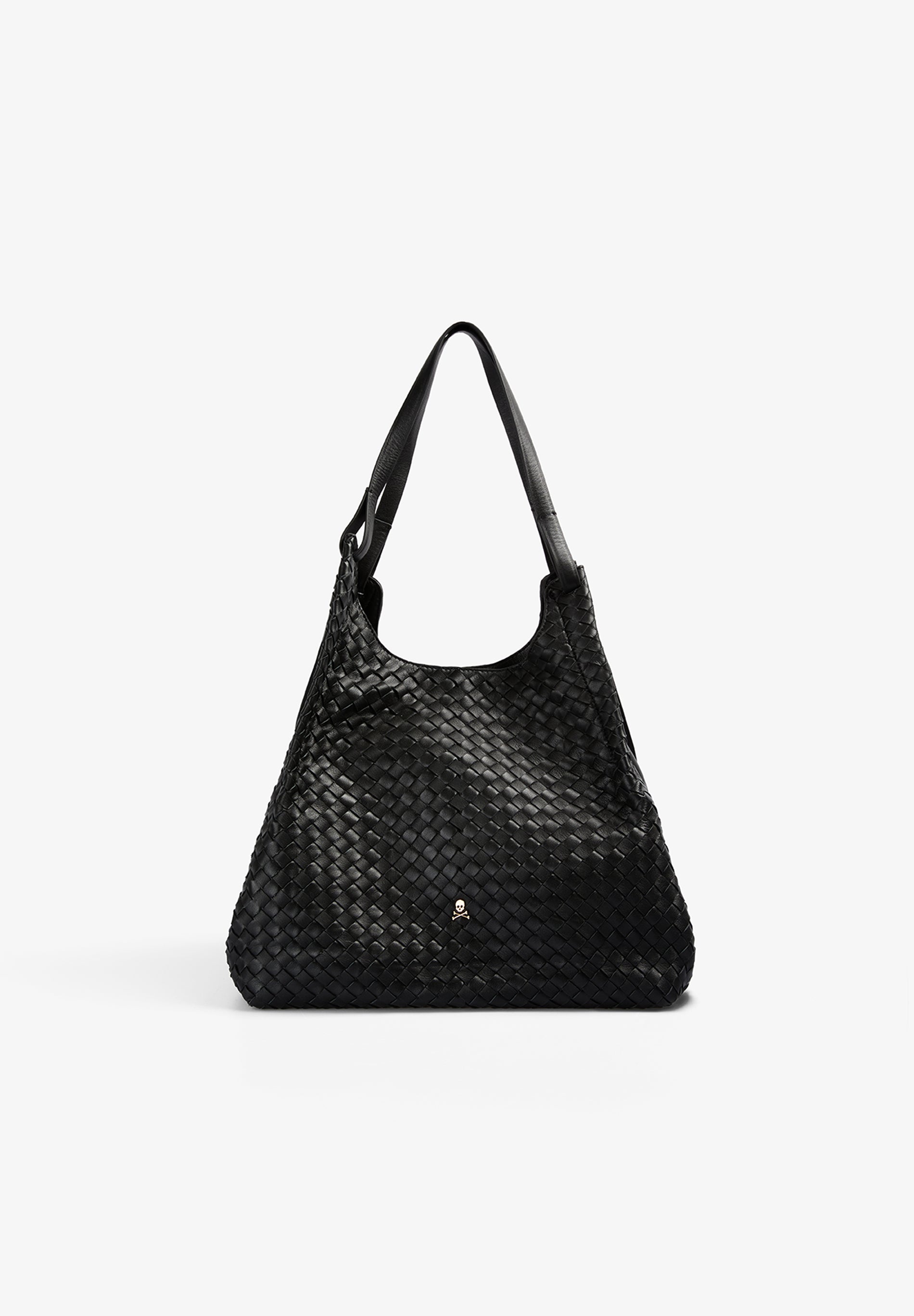 BRAIDED LEATHER TOTE BAG