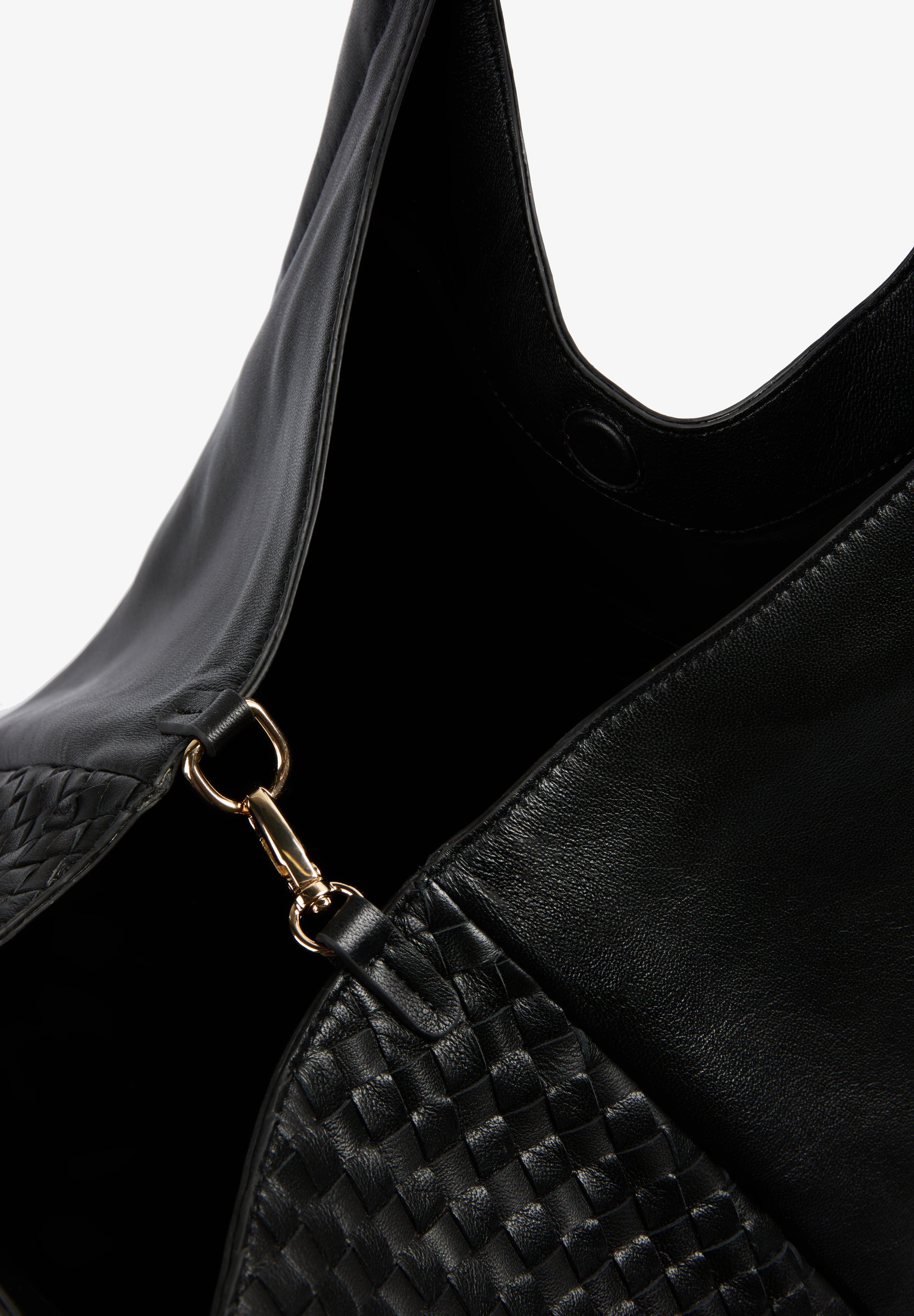 BRAIDED LEATHER TOTE BAG