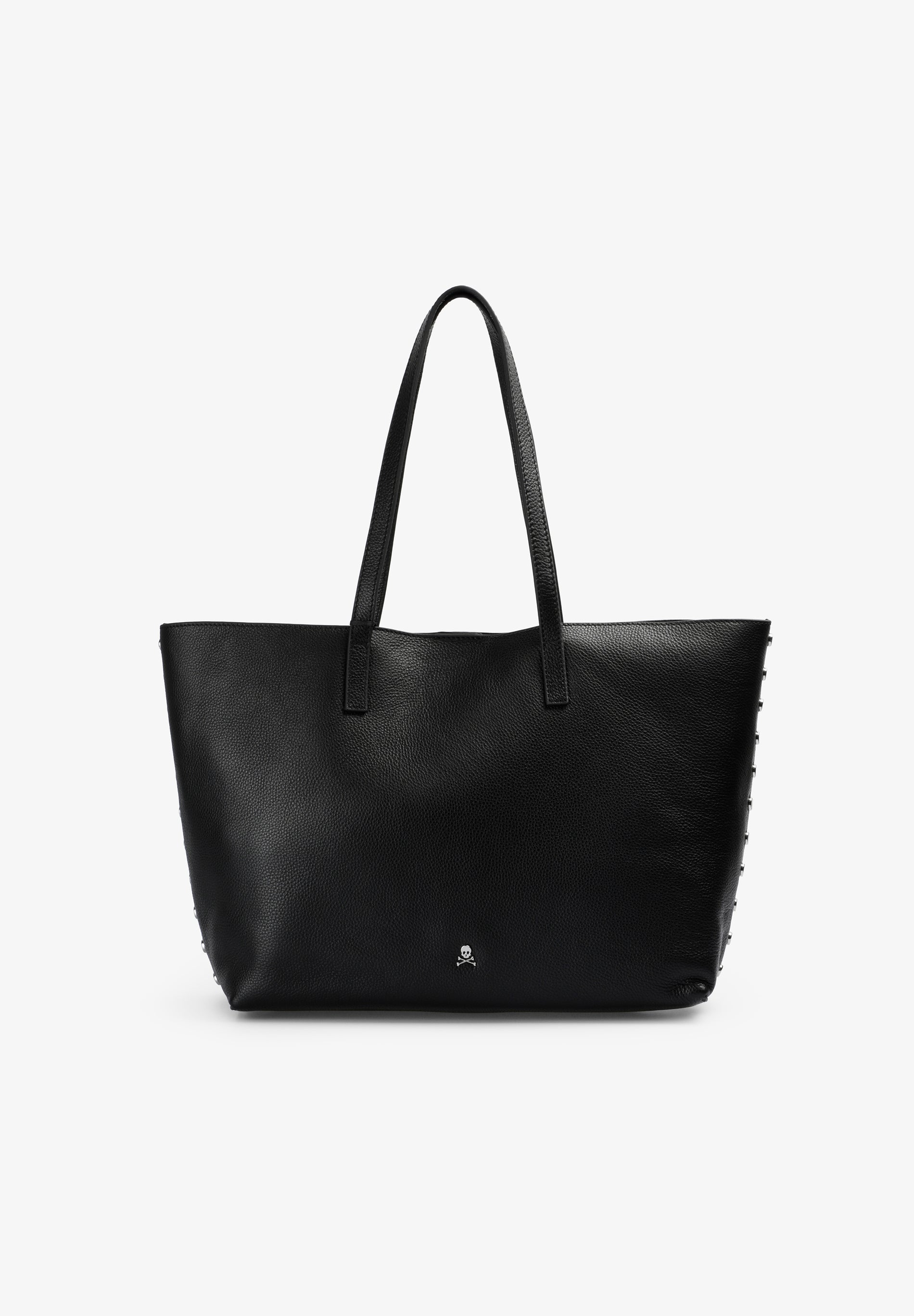 LEATHER TOTE BAG WITH APPLIQUÉS