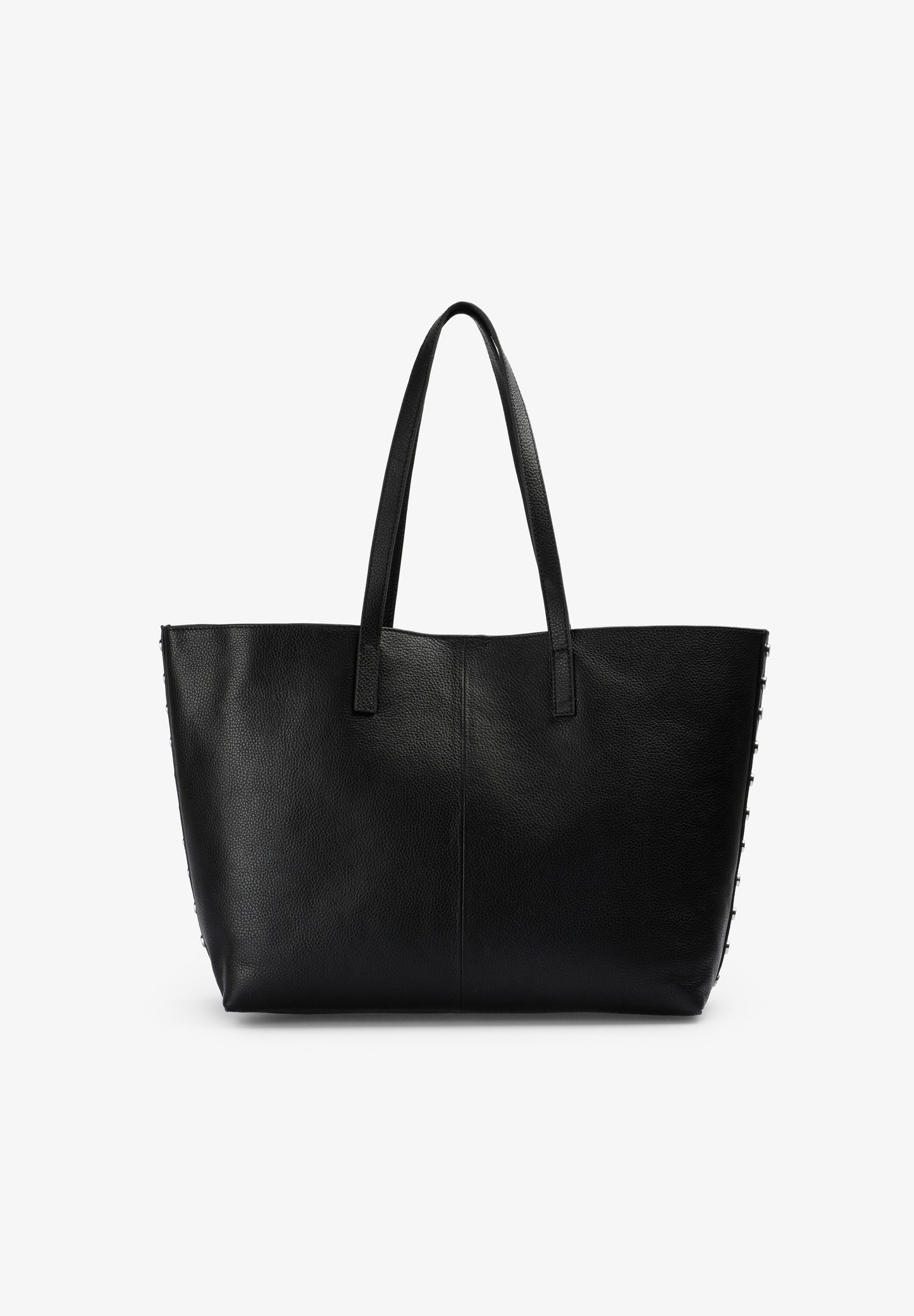 LEATHER TOTE BAG WITH APPLIQUÉS