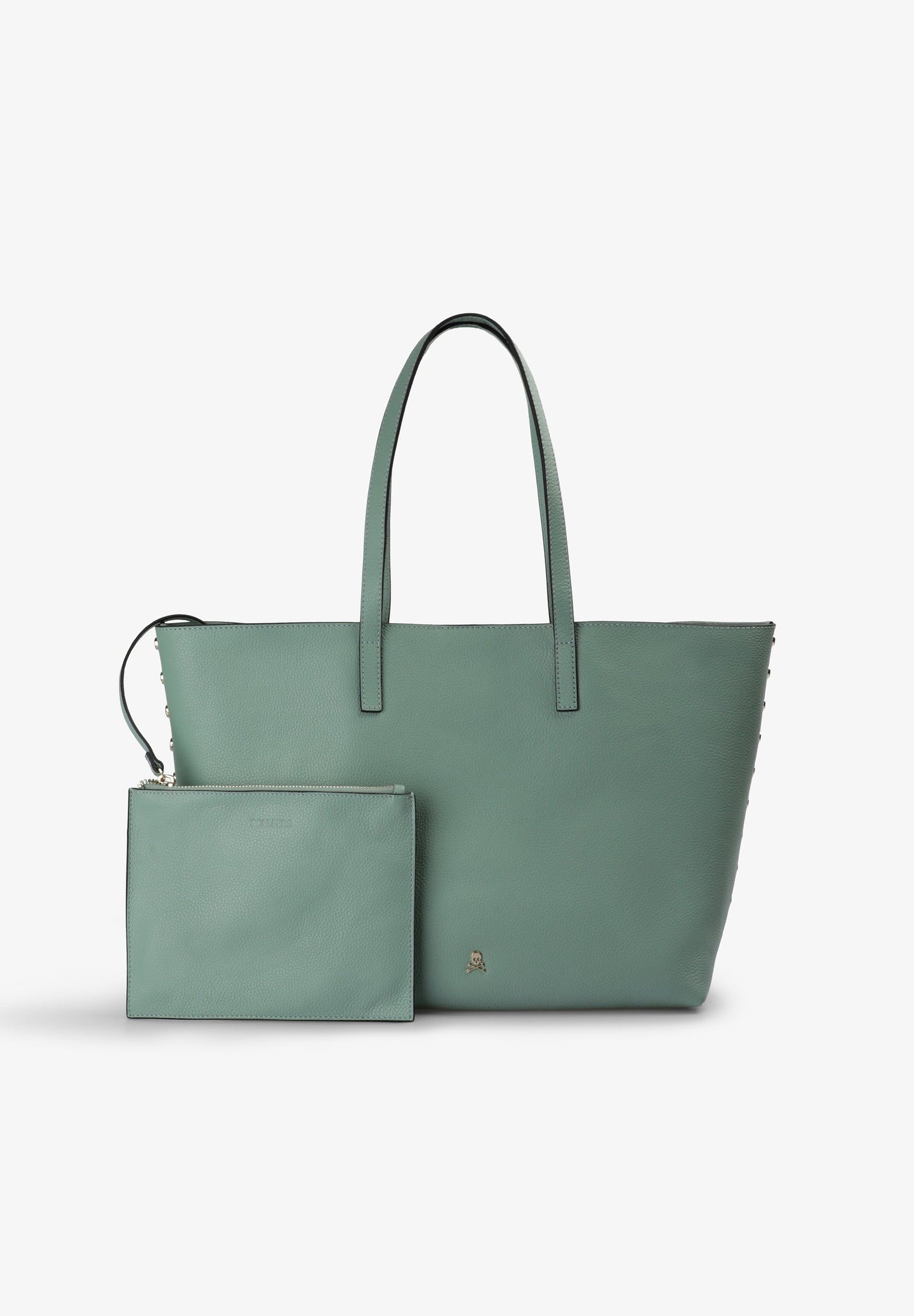 LEATHER TOTE BAG WITH APPLIQUÉS