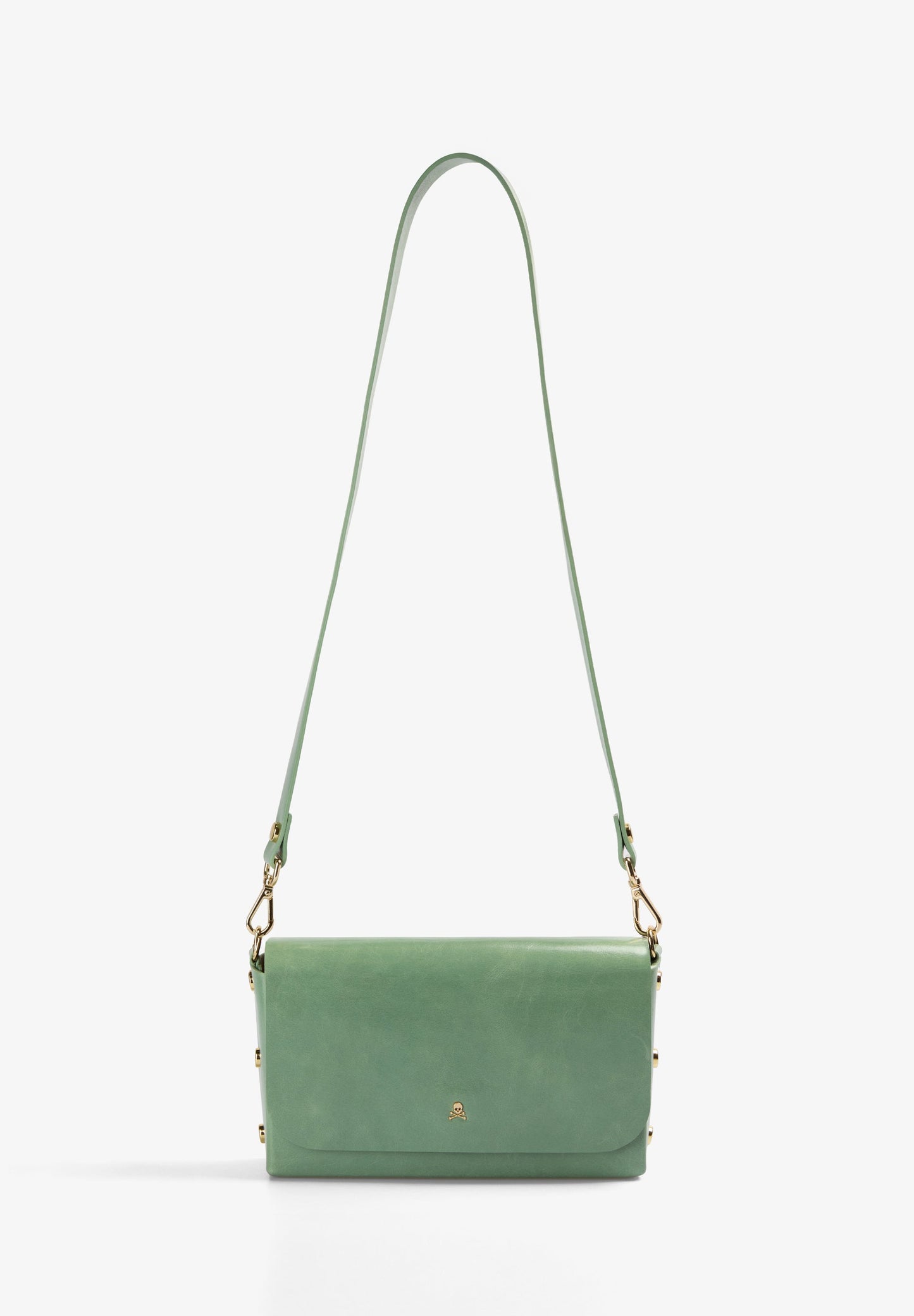 STUDDED LEATHER MINI BAG