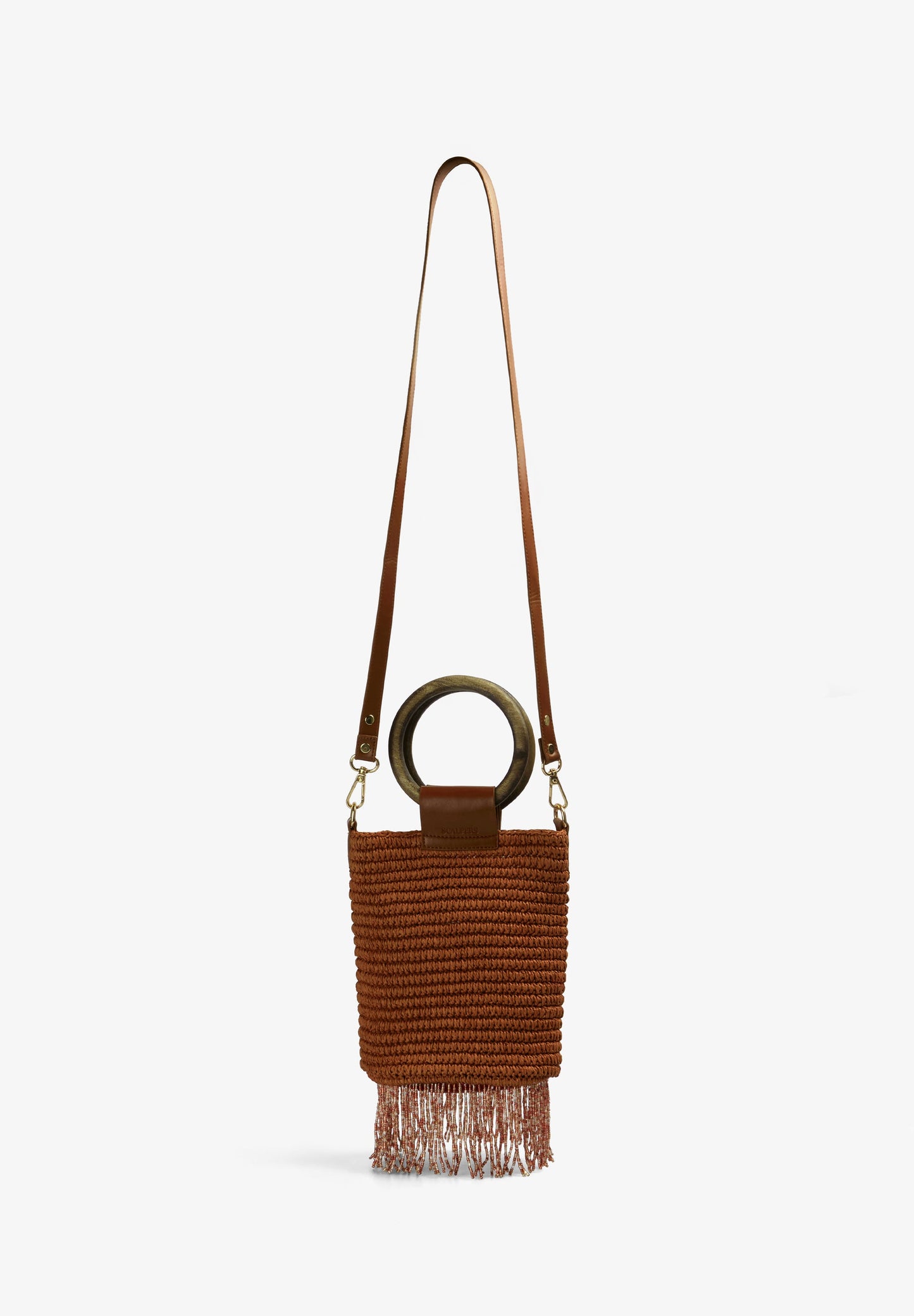 BAG WITH BEADED FRINGES