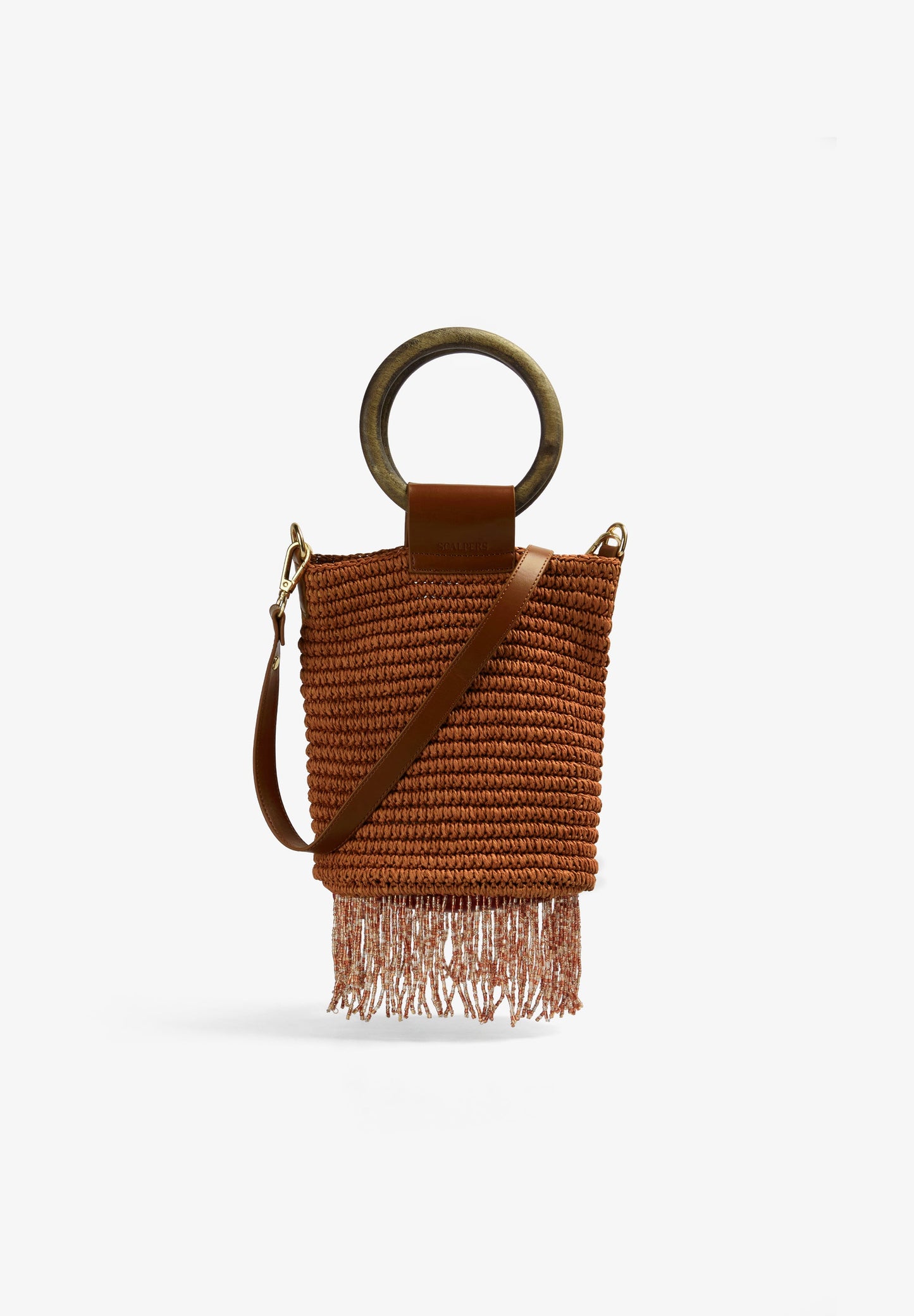 BAG WITH BEADED FRINGES