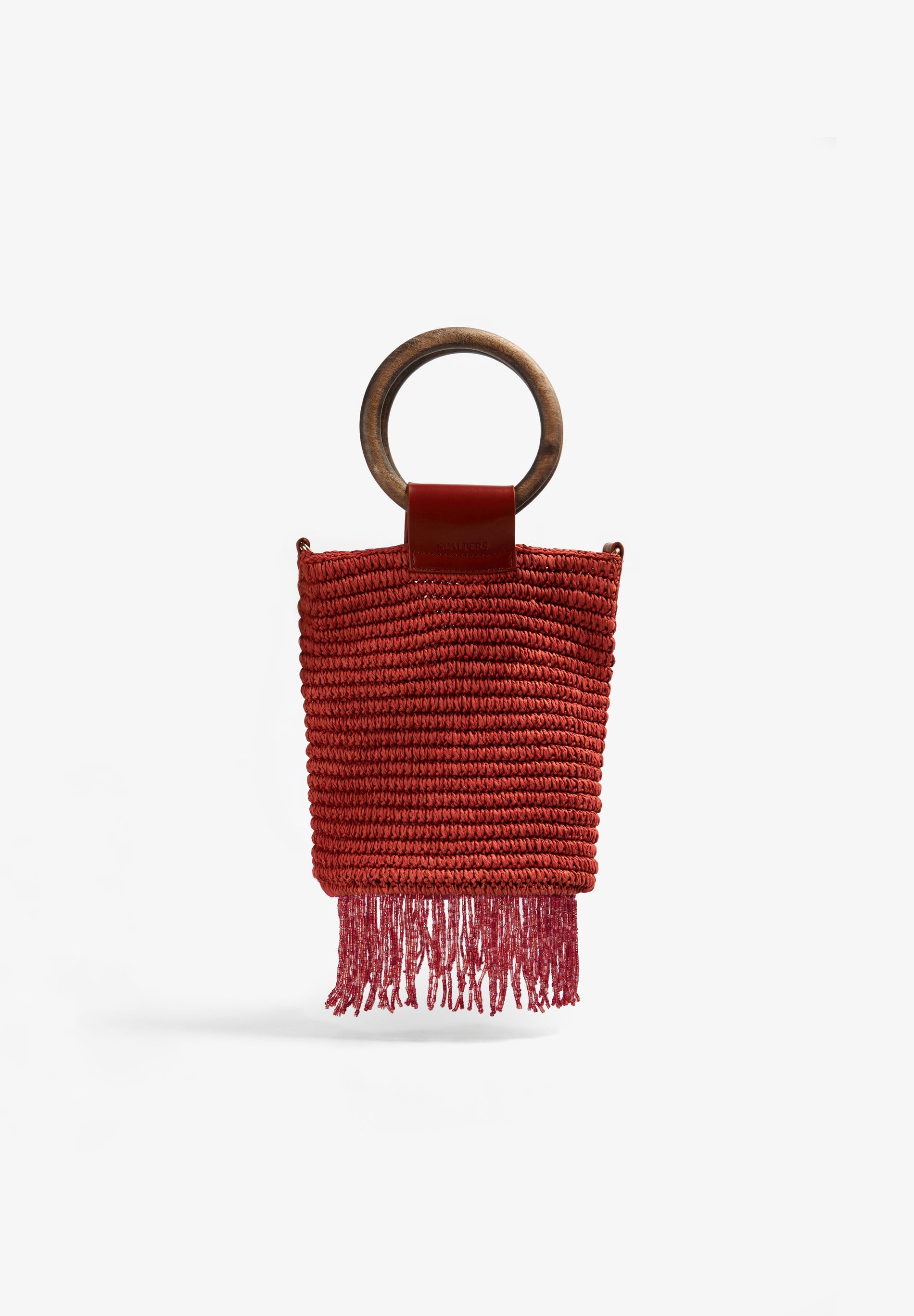 BAG WITH BEADED FRINGES