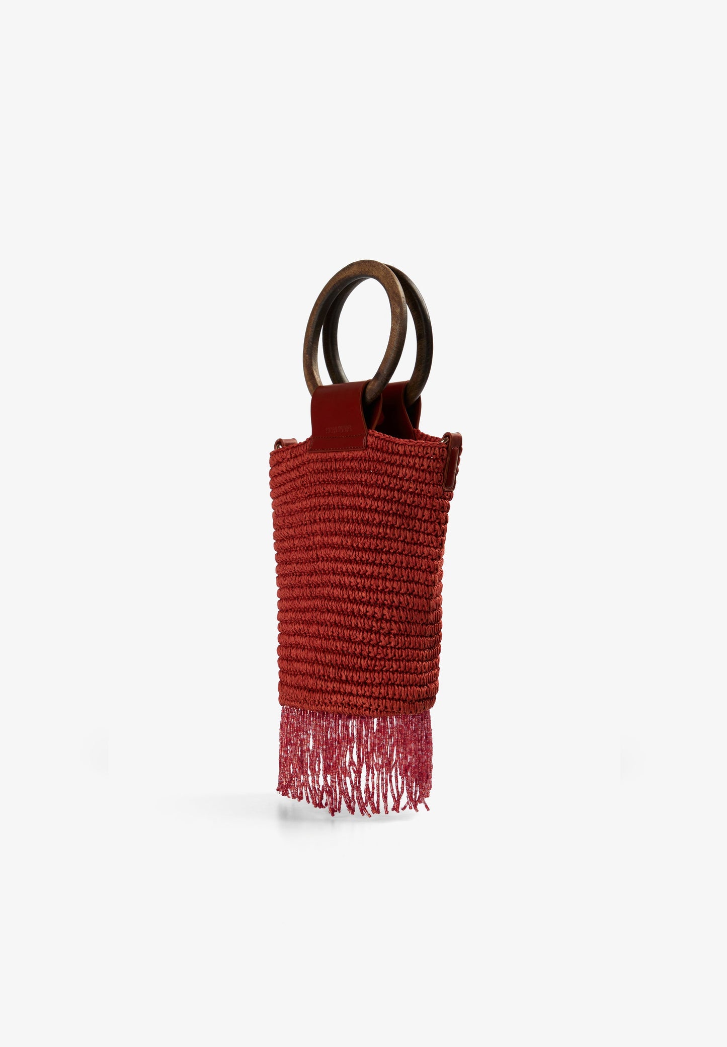 BAG WITH BEADED FRINGES
