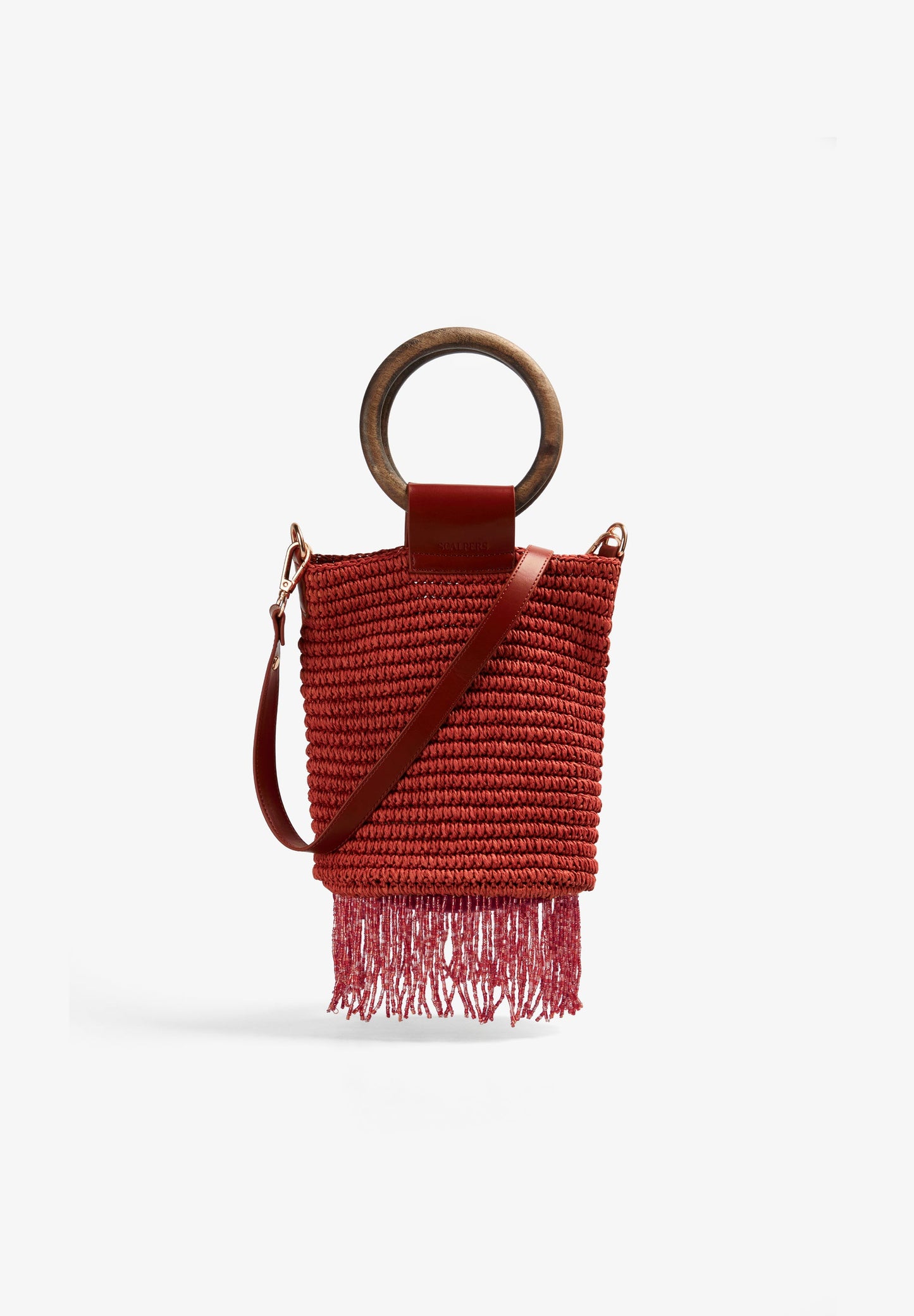 BAG WITH BEADED FRINGES