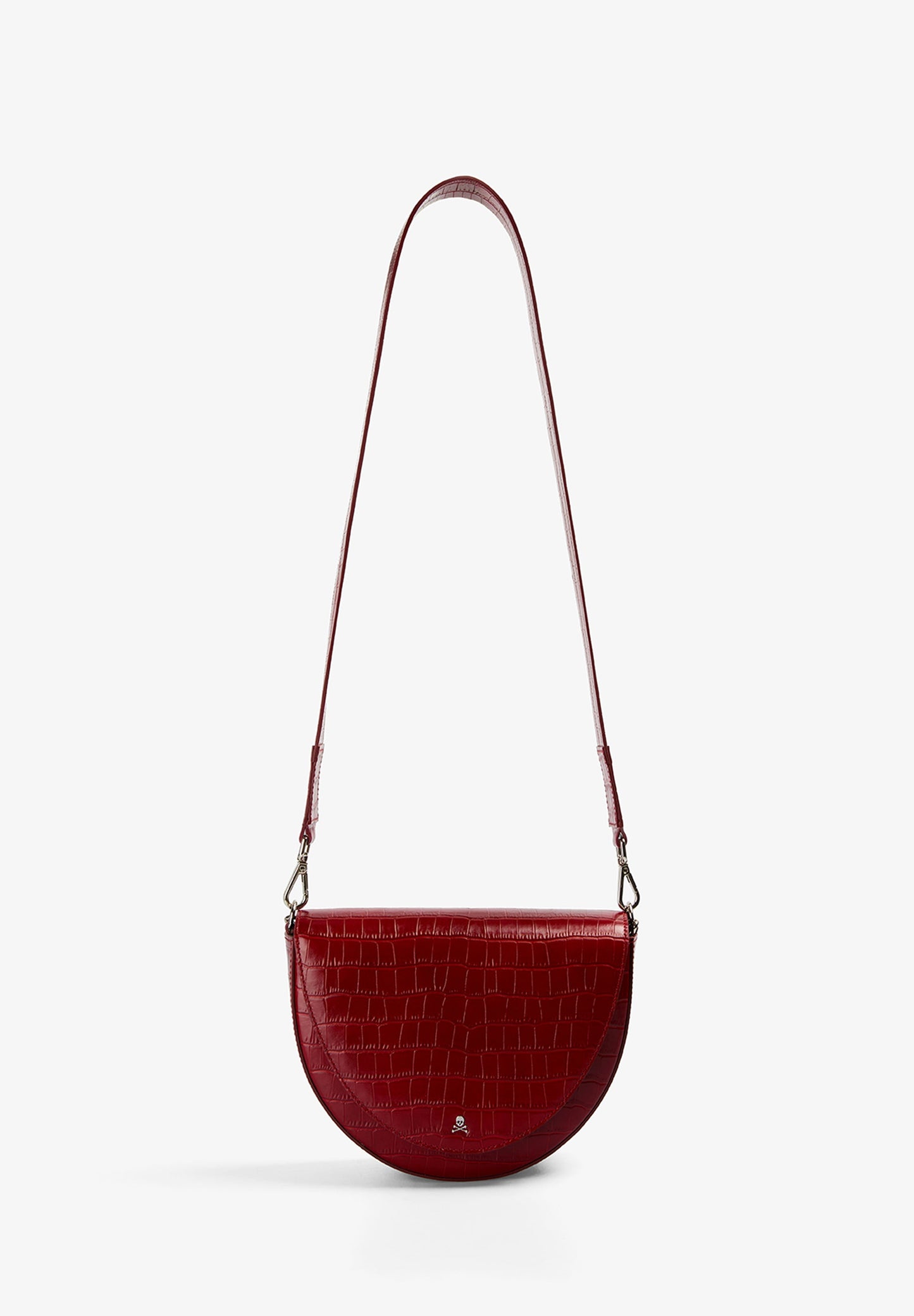 EMBOSSED LEATHER CROSSBODY BAG