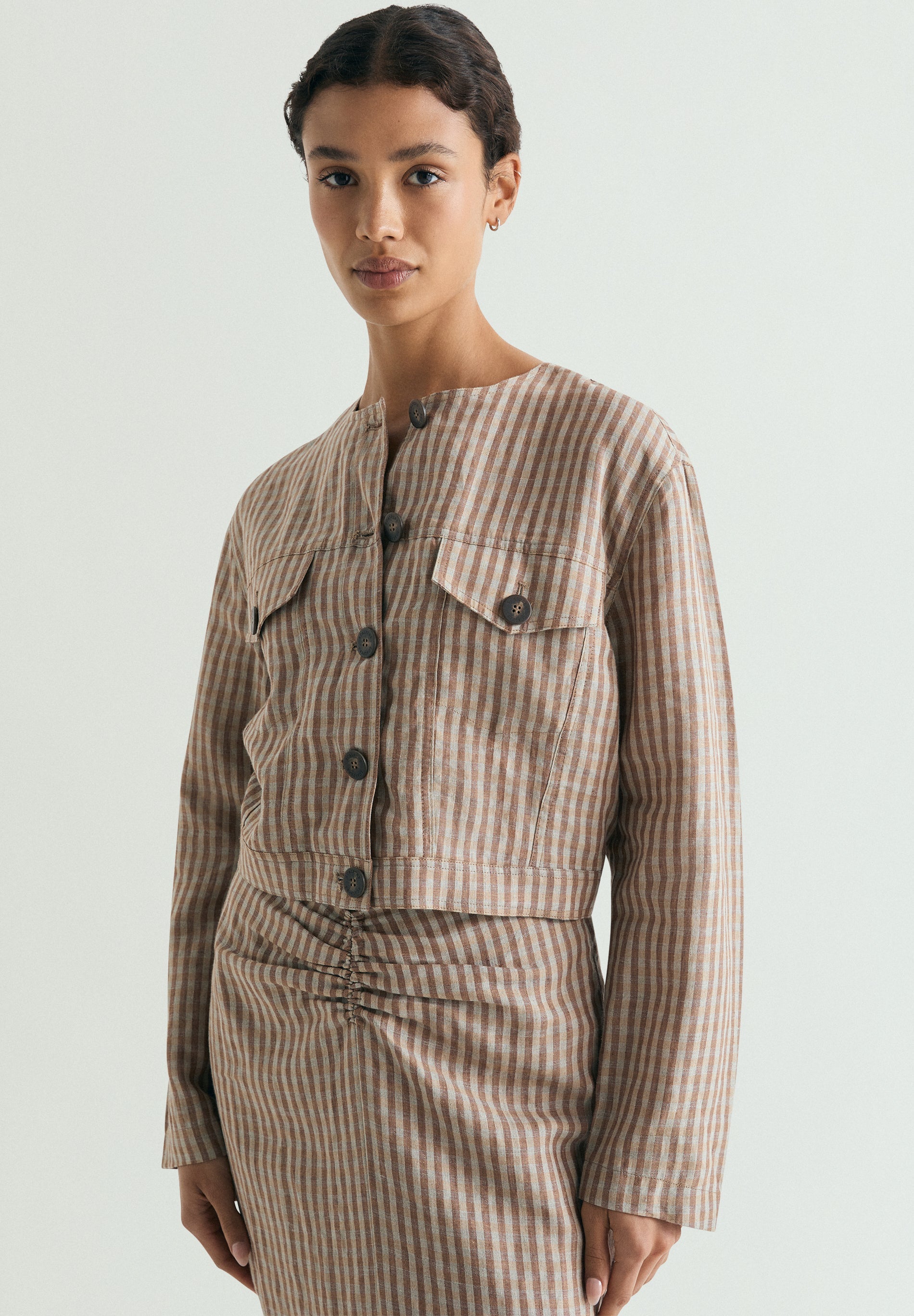 LINEN GINGHAM JACKET