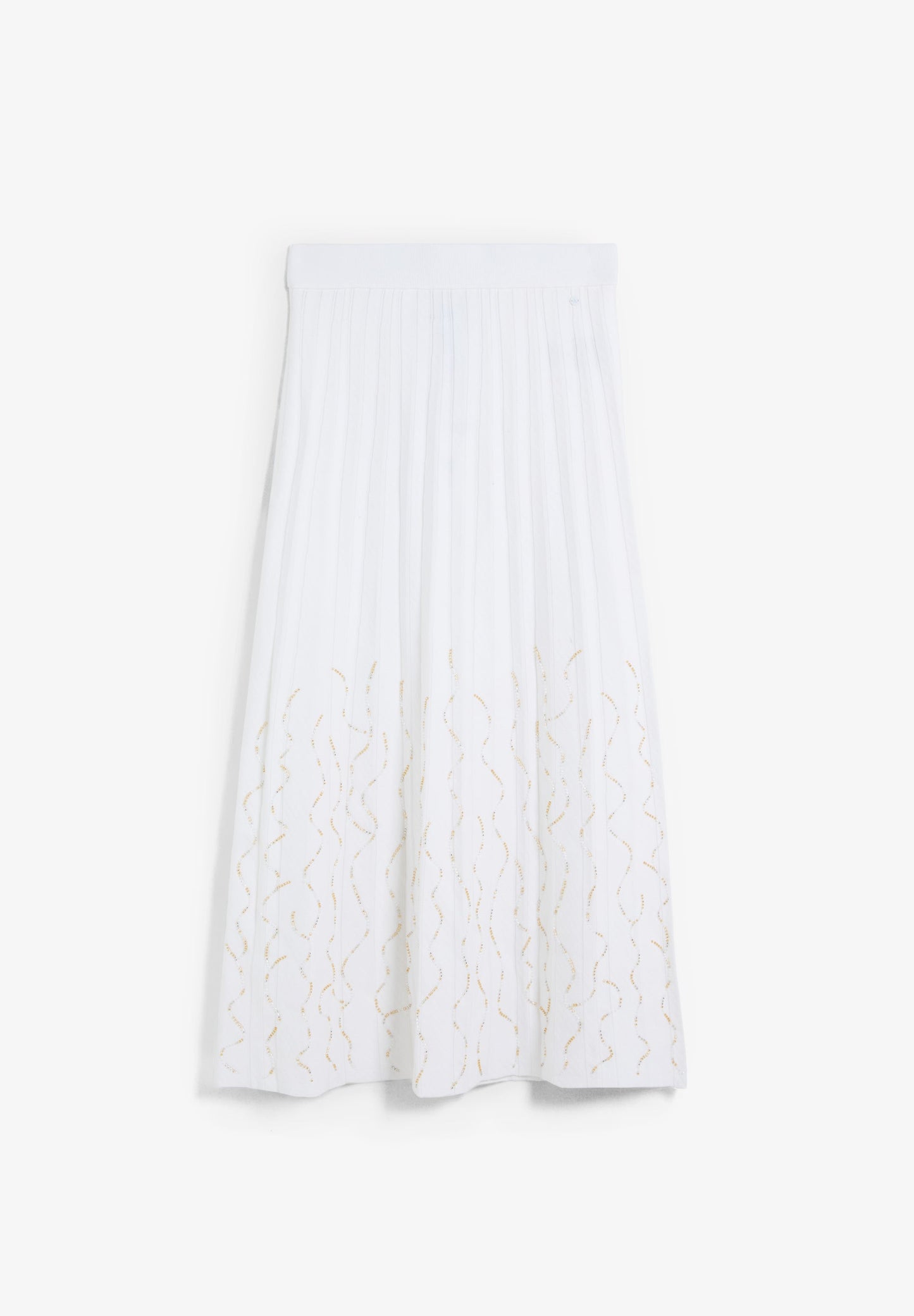 MIDI KNIT SKIRT WITH BEADS
