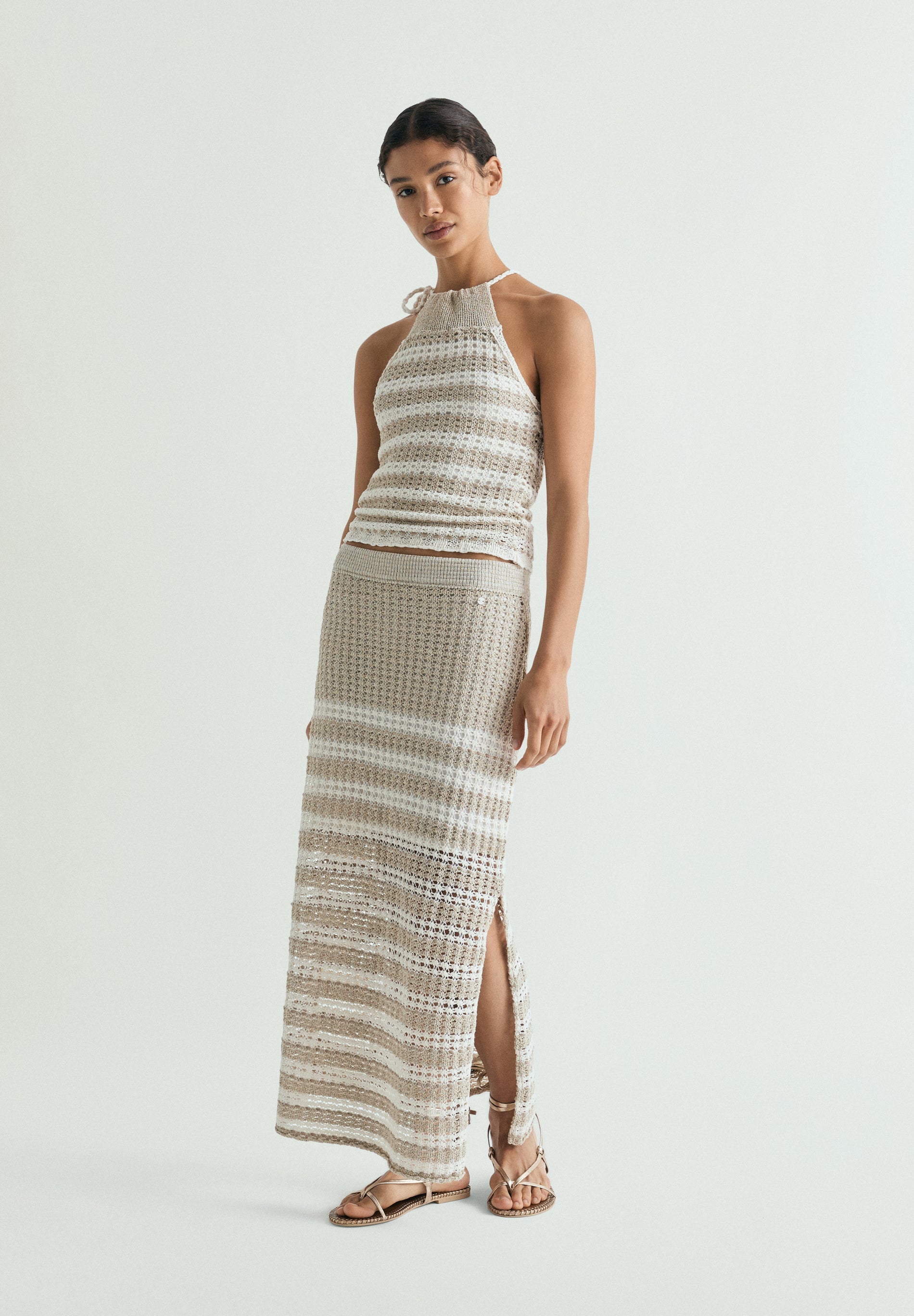 SCCROCHET STRIPES SKIRT