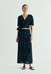 KNIT MIDI SKIRT WITH BEADS