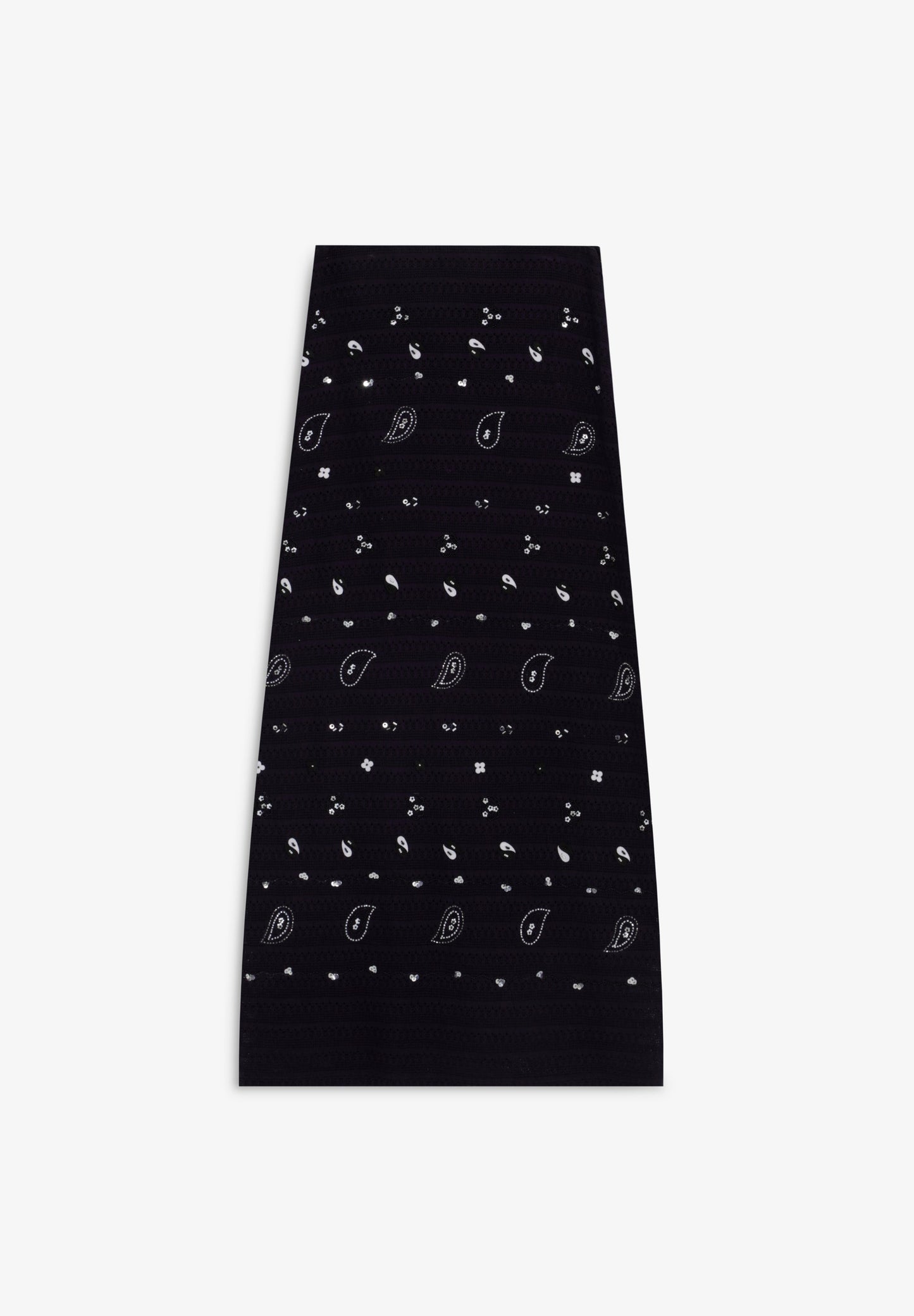KNIT MIDI SKIRT WITH BEADS