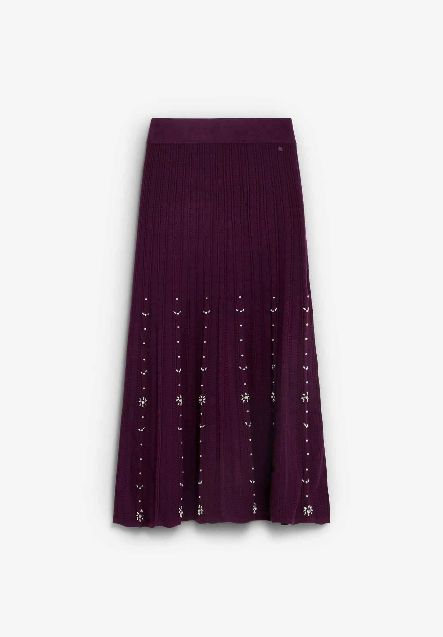 MIDI SKIRT WITH RHINESTONES