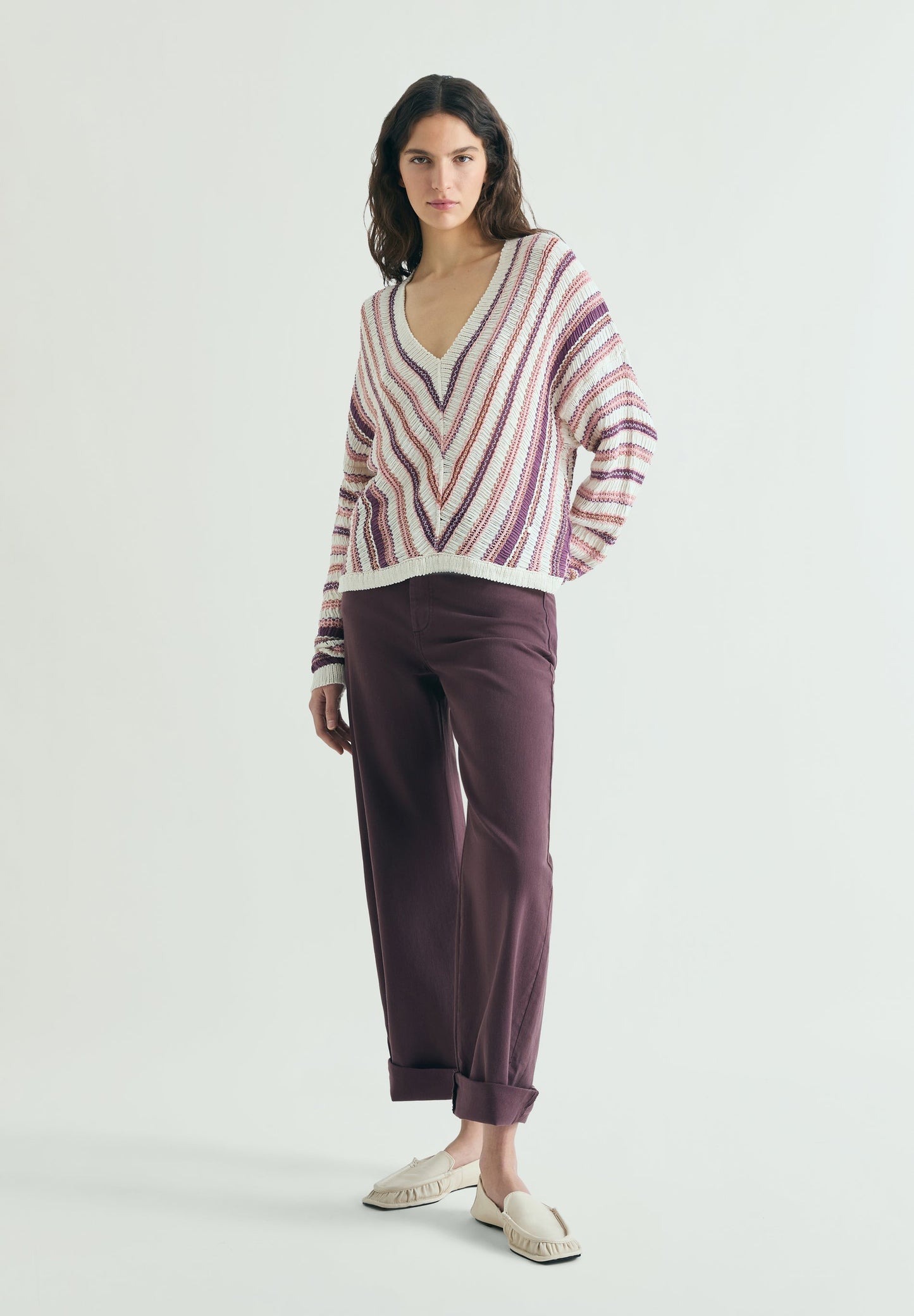 MULTICOLOUR STRIPED SWEATER