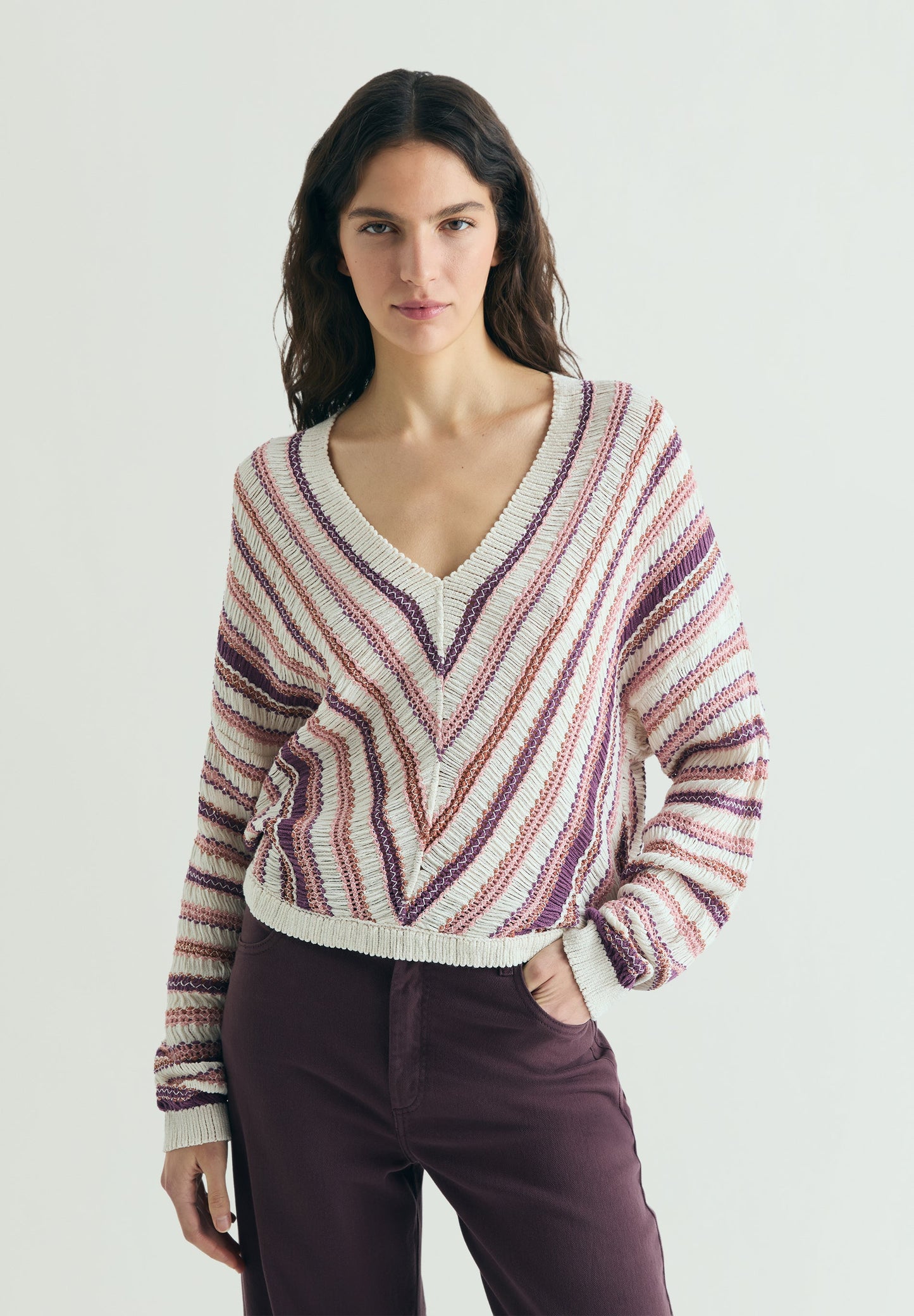 MULTICOLOUR STRIPED SWEATER