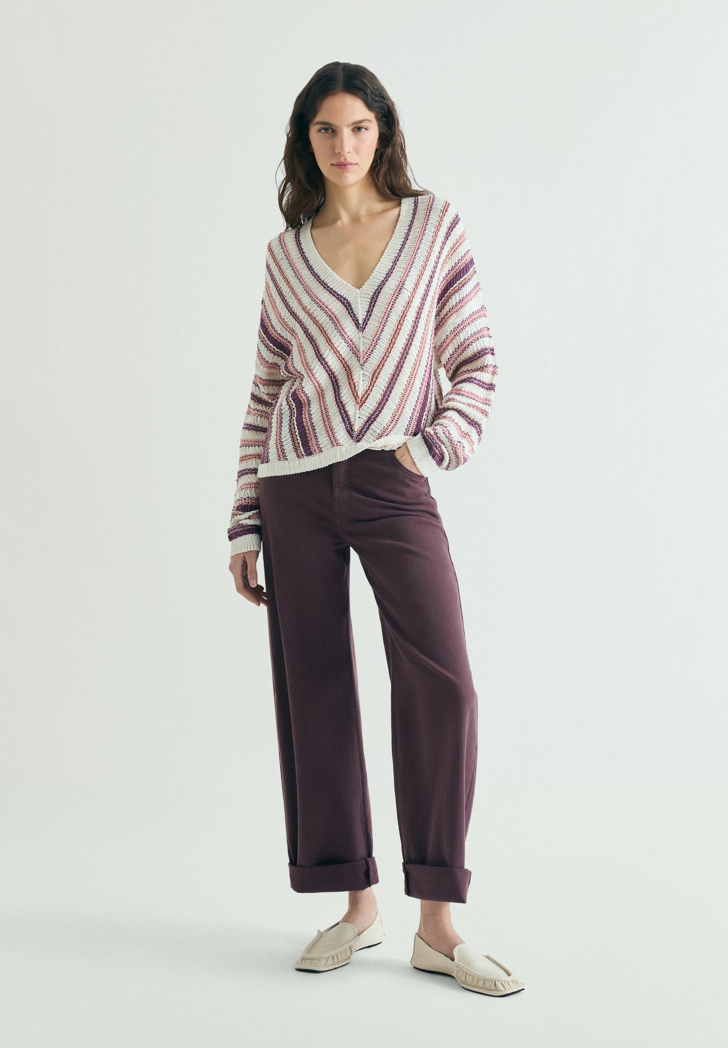 MULTICOLOUR STRIPED SWEATER