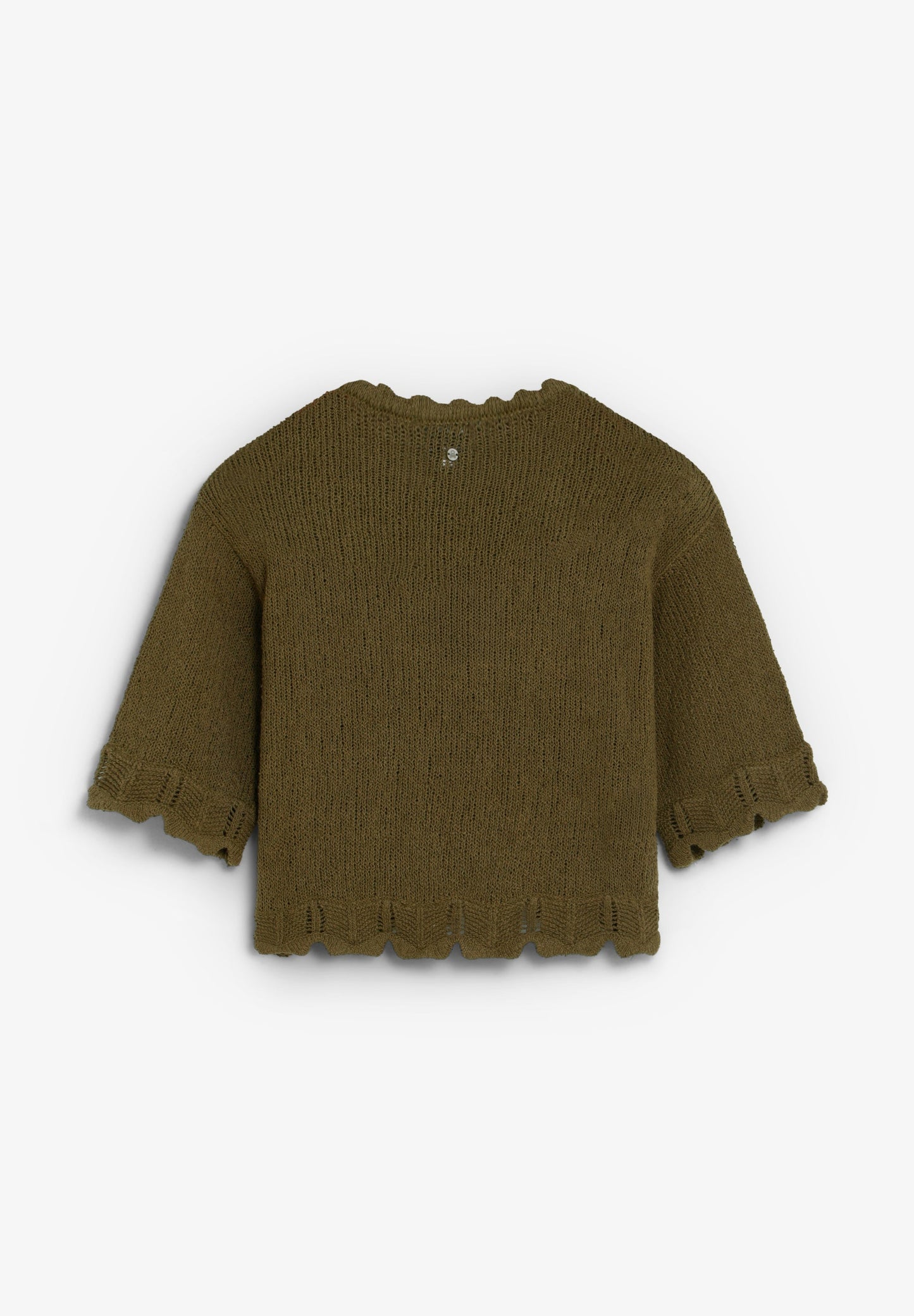 CROPPED SHORT SLEEVE SWEATER