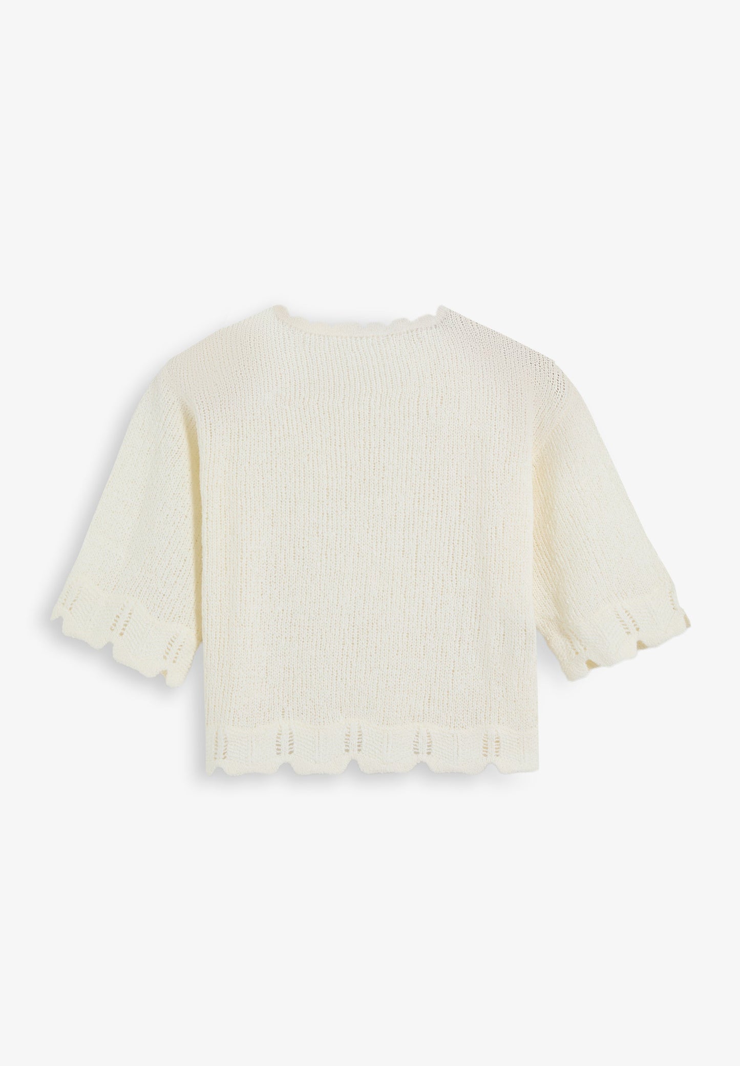 CROPPED SHORT SLEEVE SWEATER