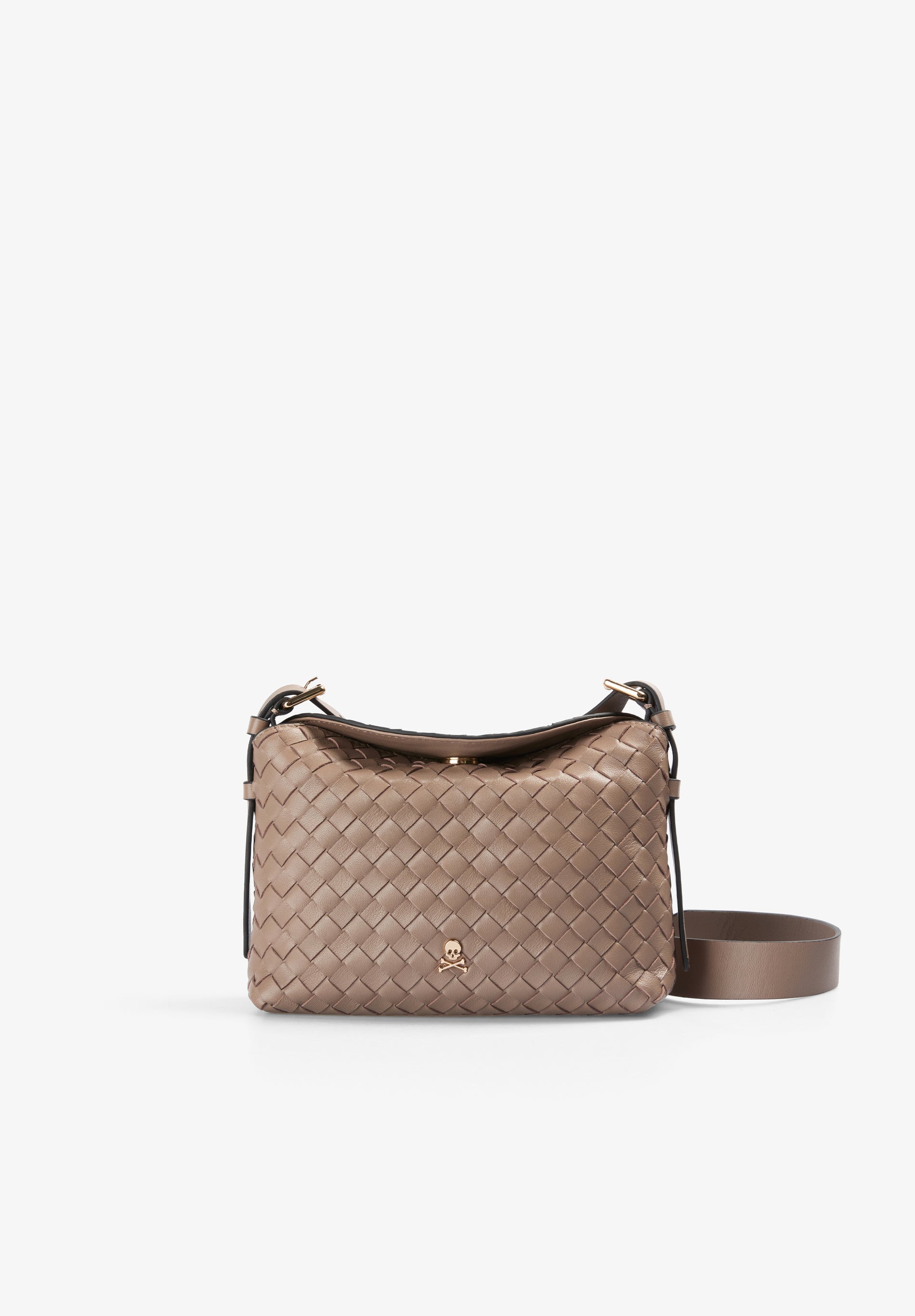 BRAIDED LEATHER CROSSBODY BAG