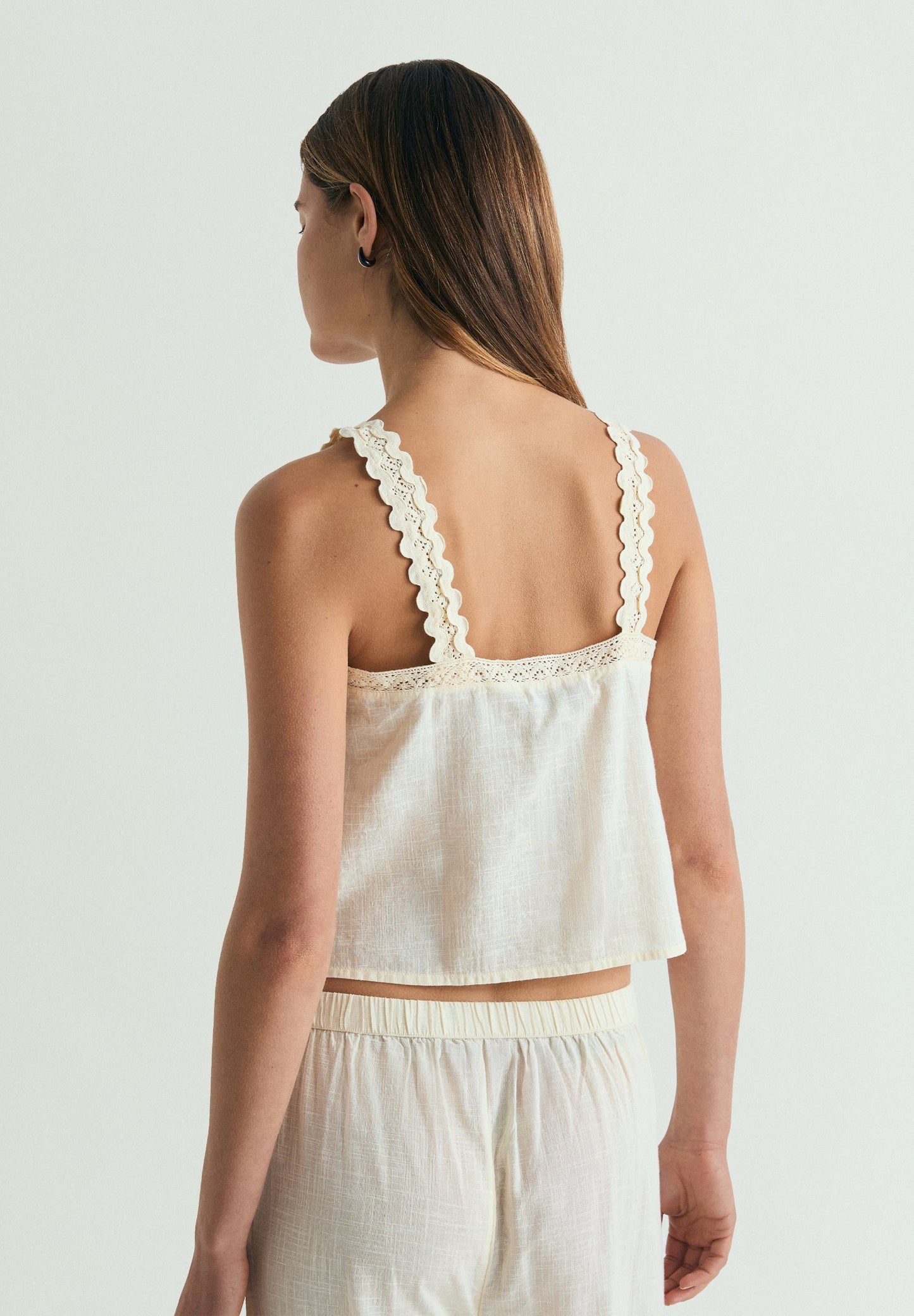 TOP WITH EMBROIDERY AND LACE