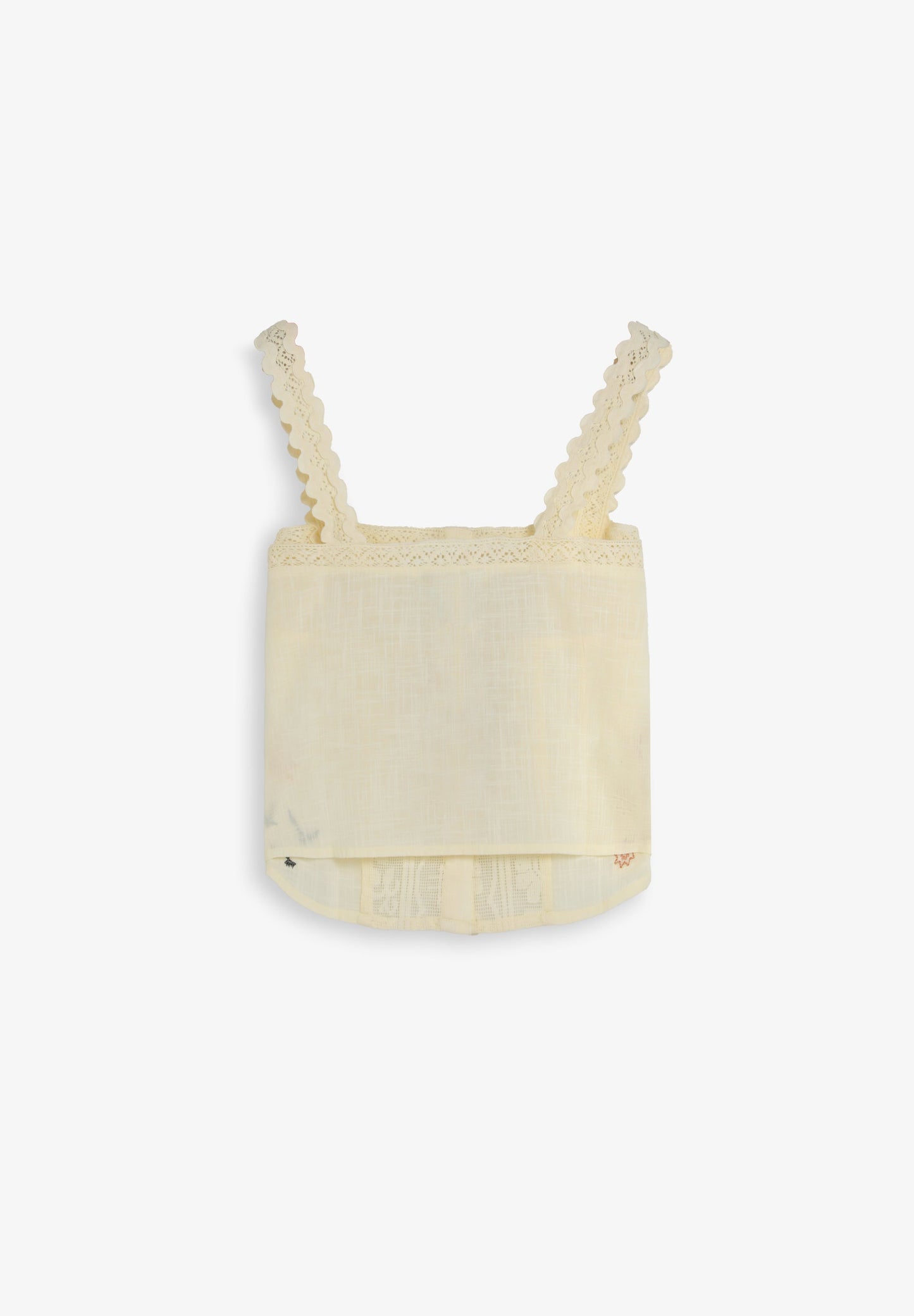 TOP WITH EMBROIDERY AND LACE
