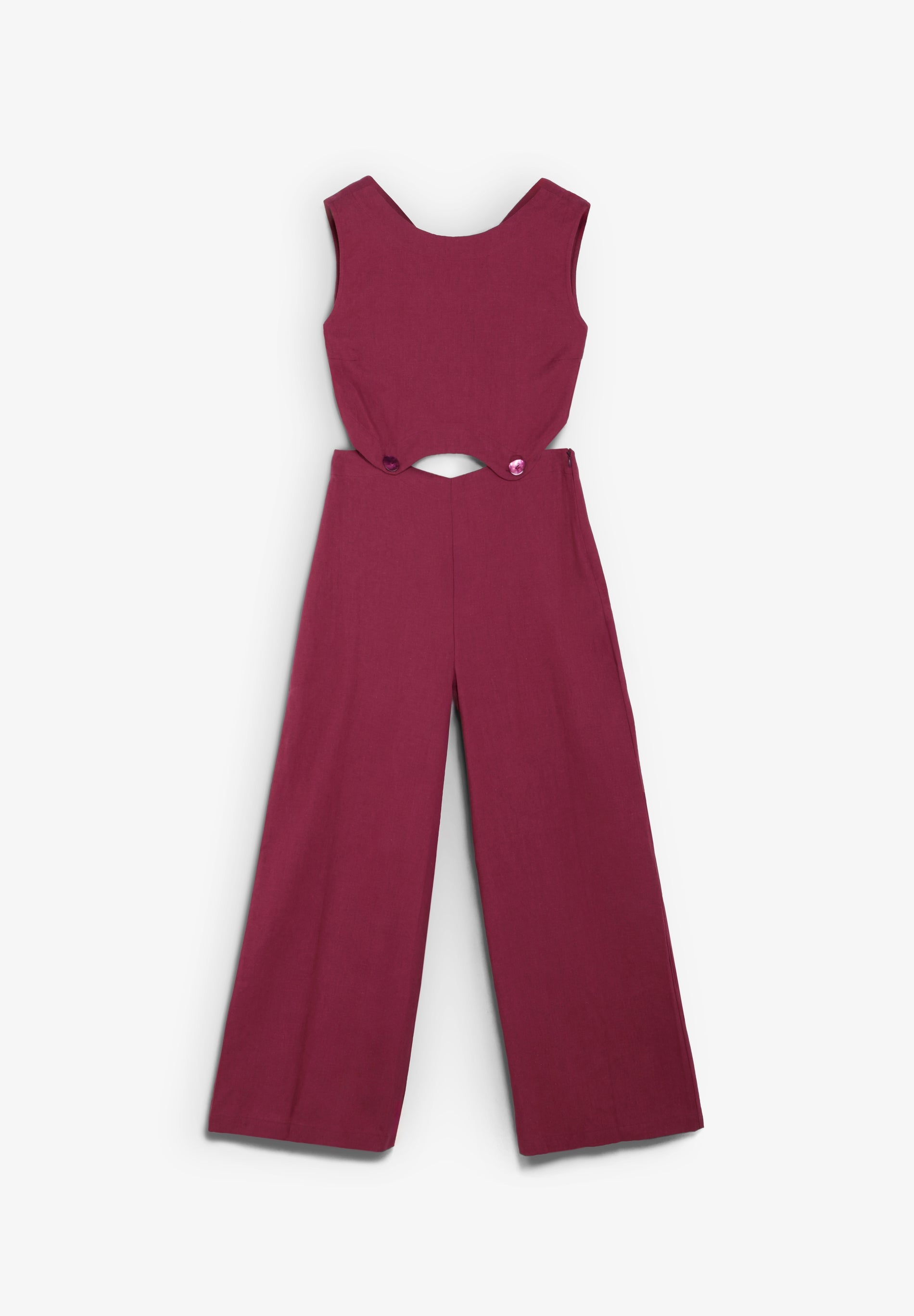 SCLINEN BUTTONS JUMPSUIT