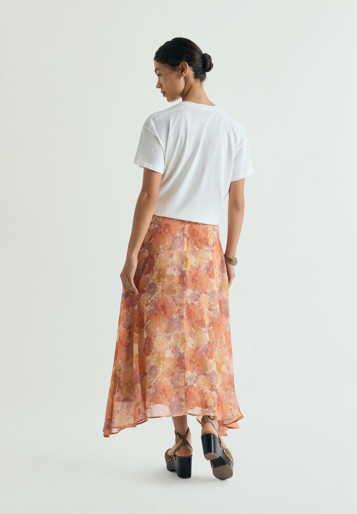 FLORAL MIDI SKIRT