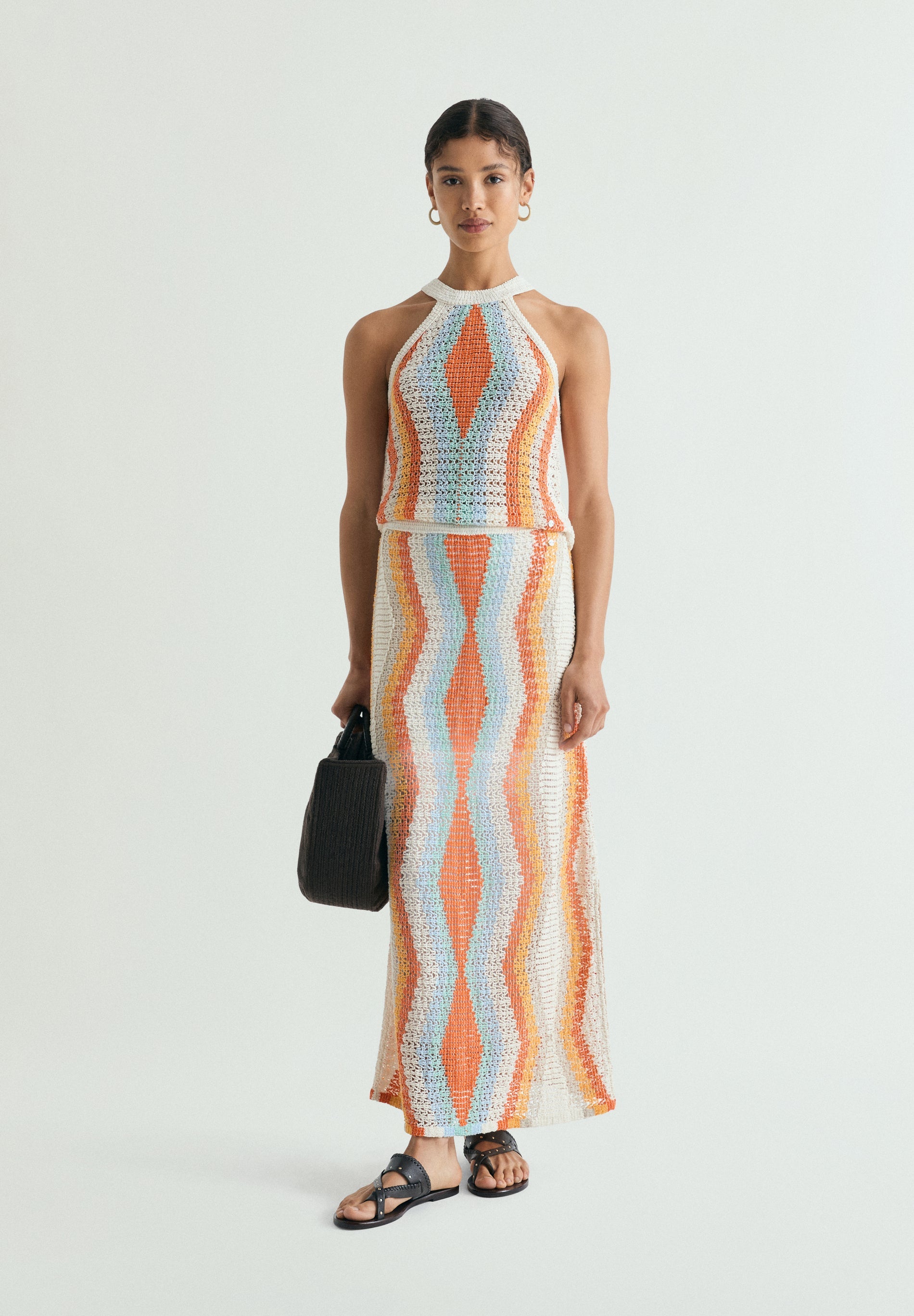MULTICOLOURED CROCHET SKIRT
