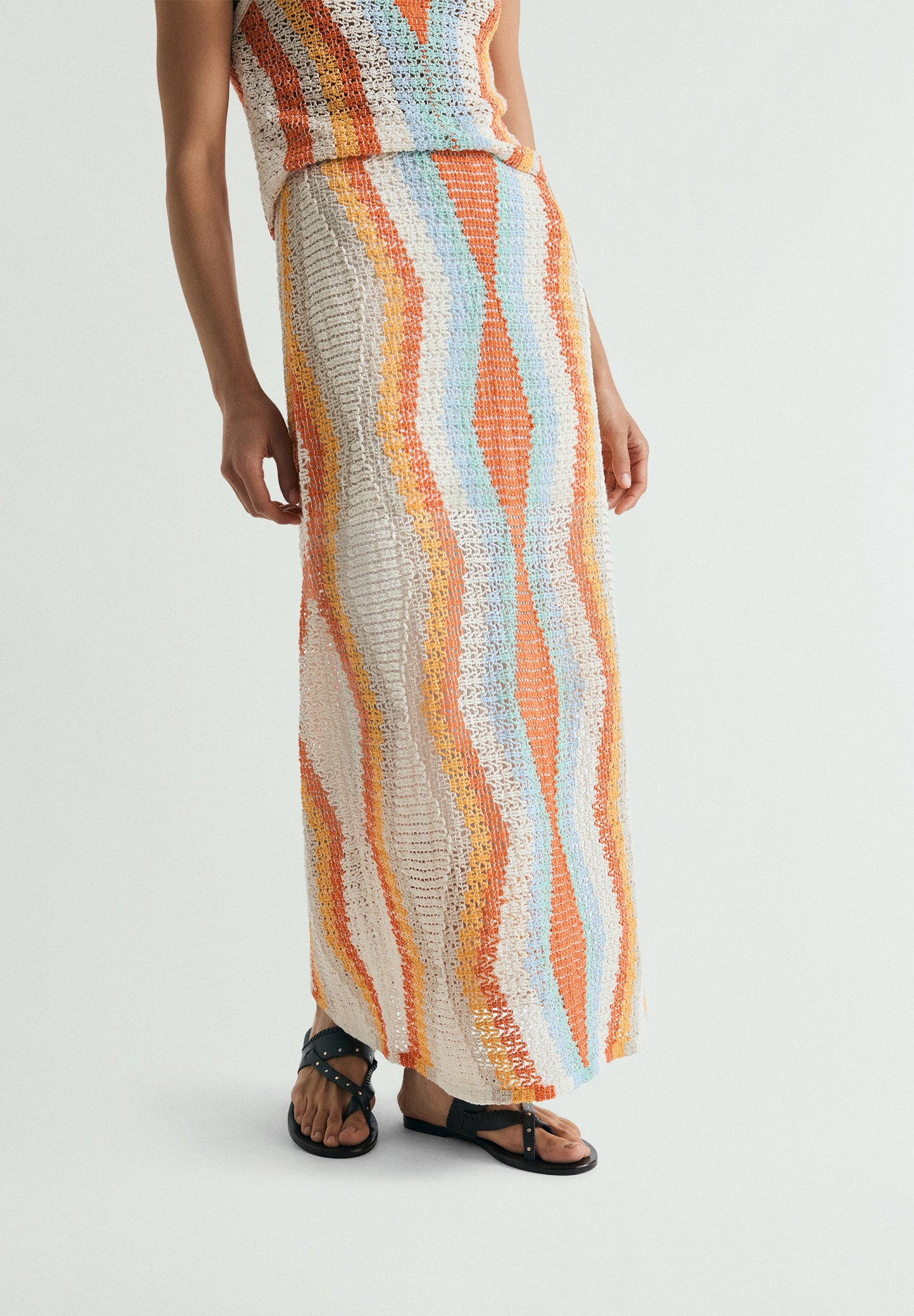 MULTICOLOURED CROCHET SKIRT
