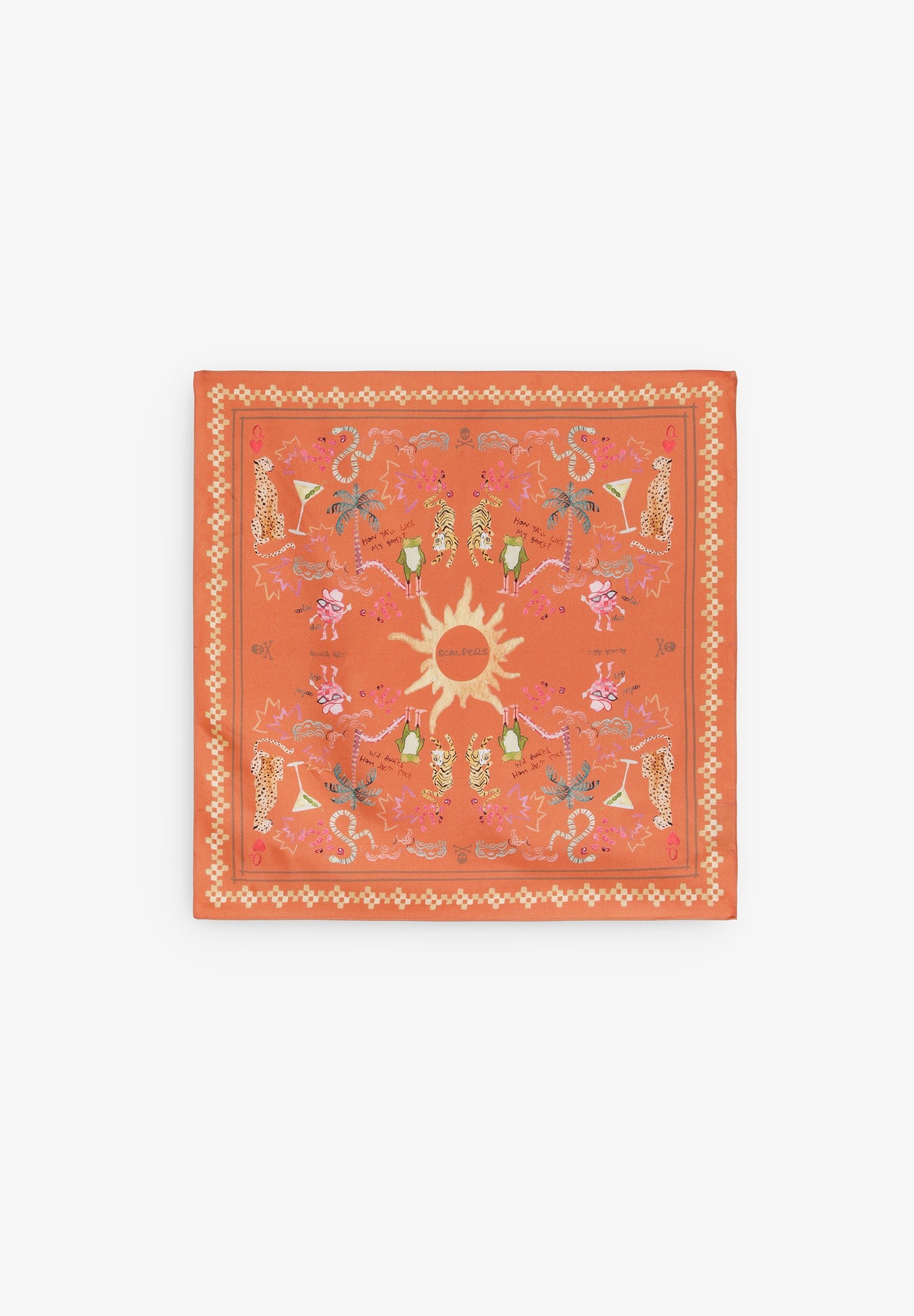 100% SILK PRINTED HANDKERCHIEF