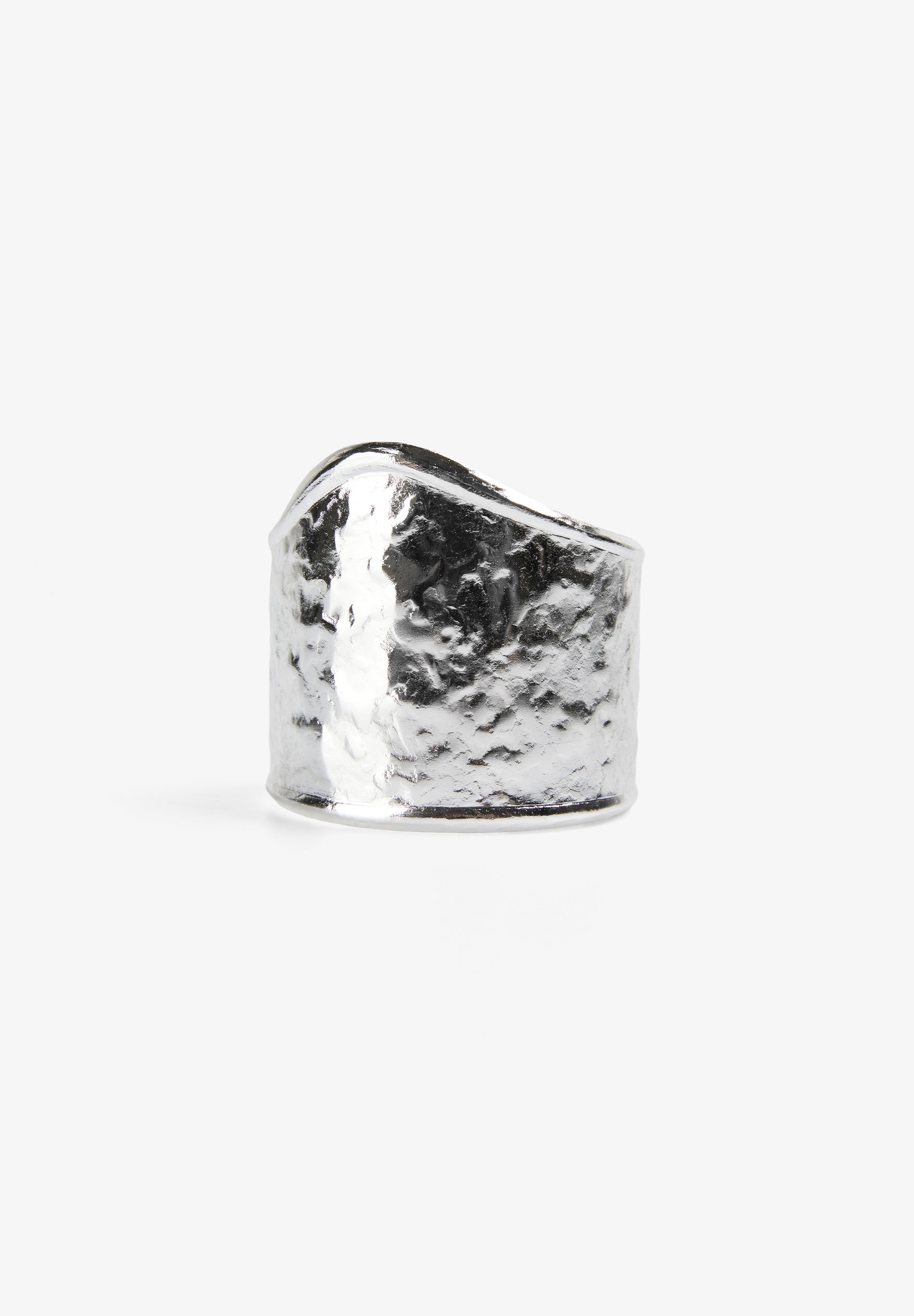 TEXTURED SILVER TONE BRACELET