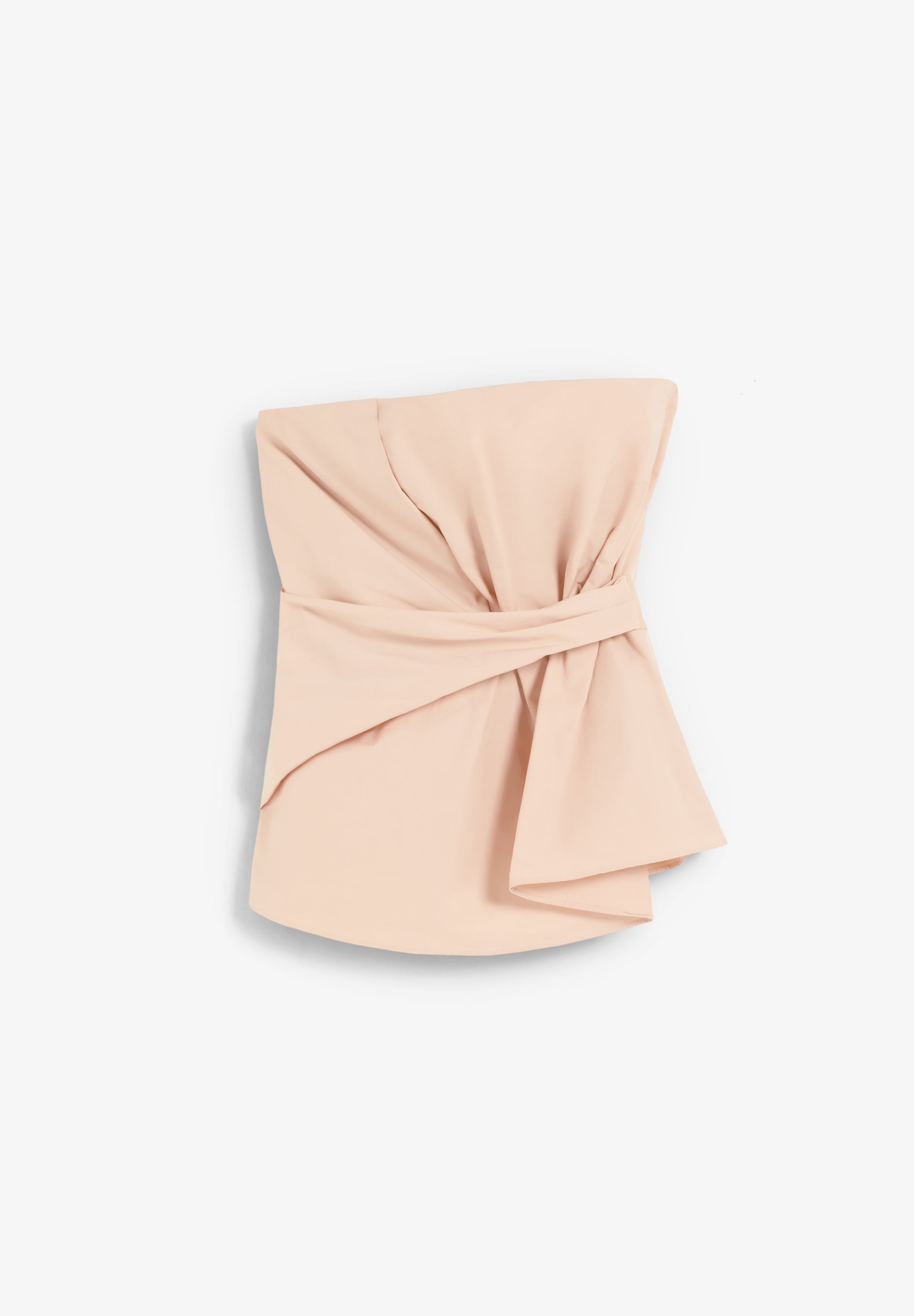DRAPED TAFFETA TOP