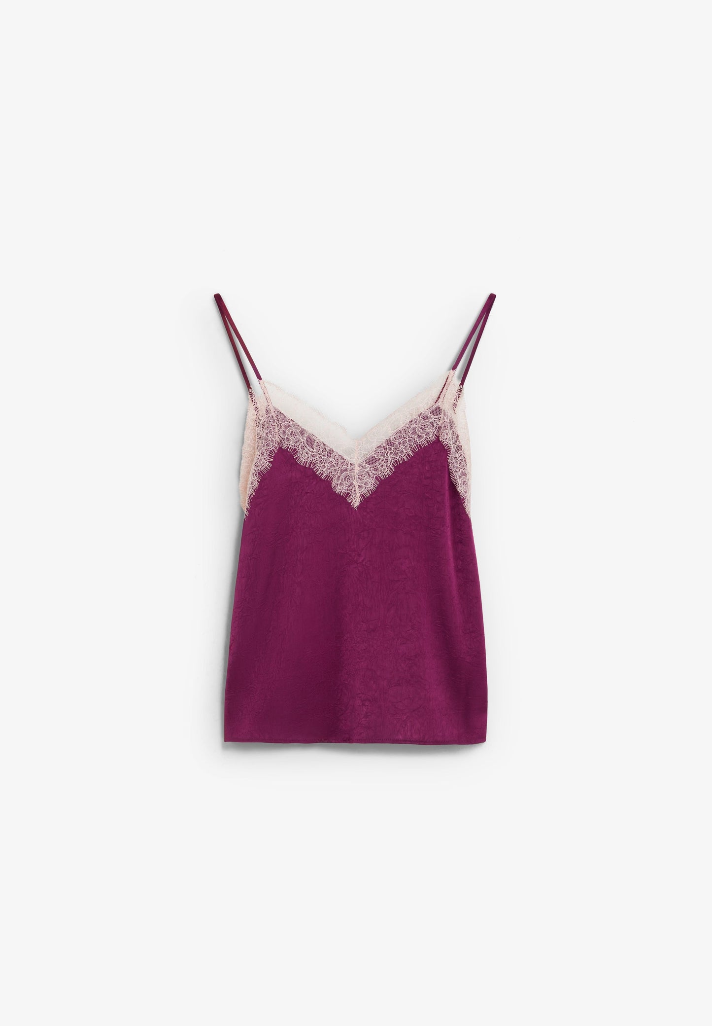 SATIN AND LACE TOP