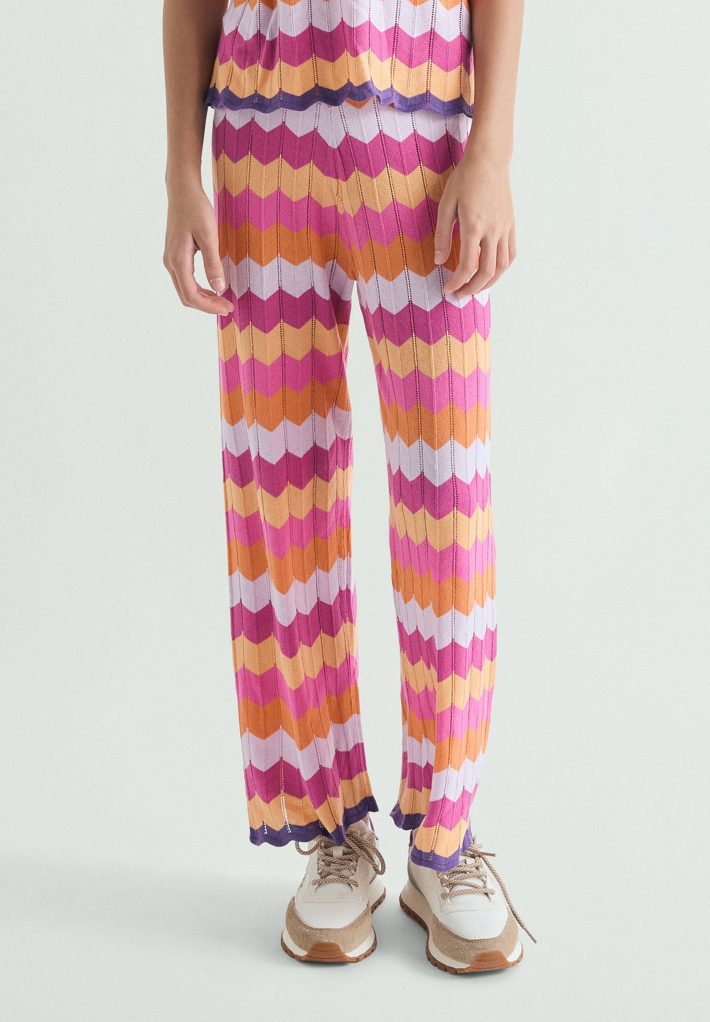 MULTICOLOURED KNIT TROUSERS