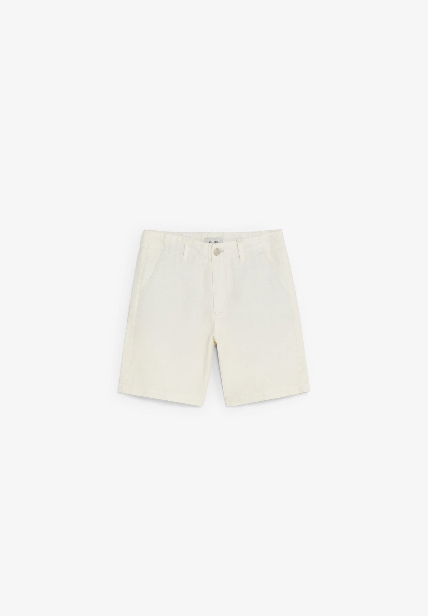 REGULAR FIT LINEN BERMUDA SHORTS