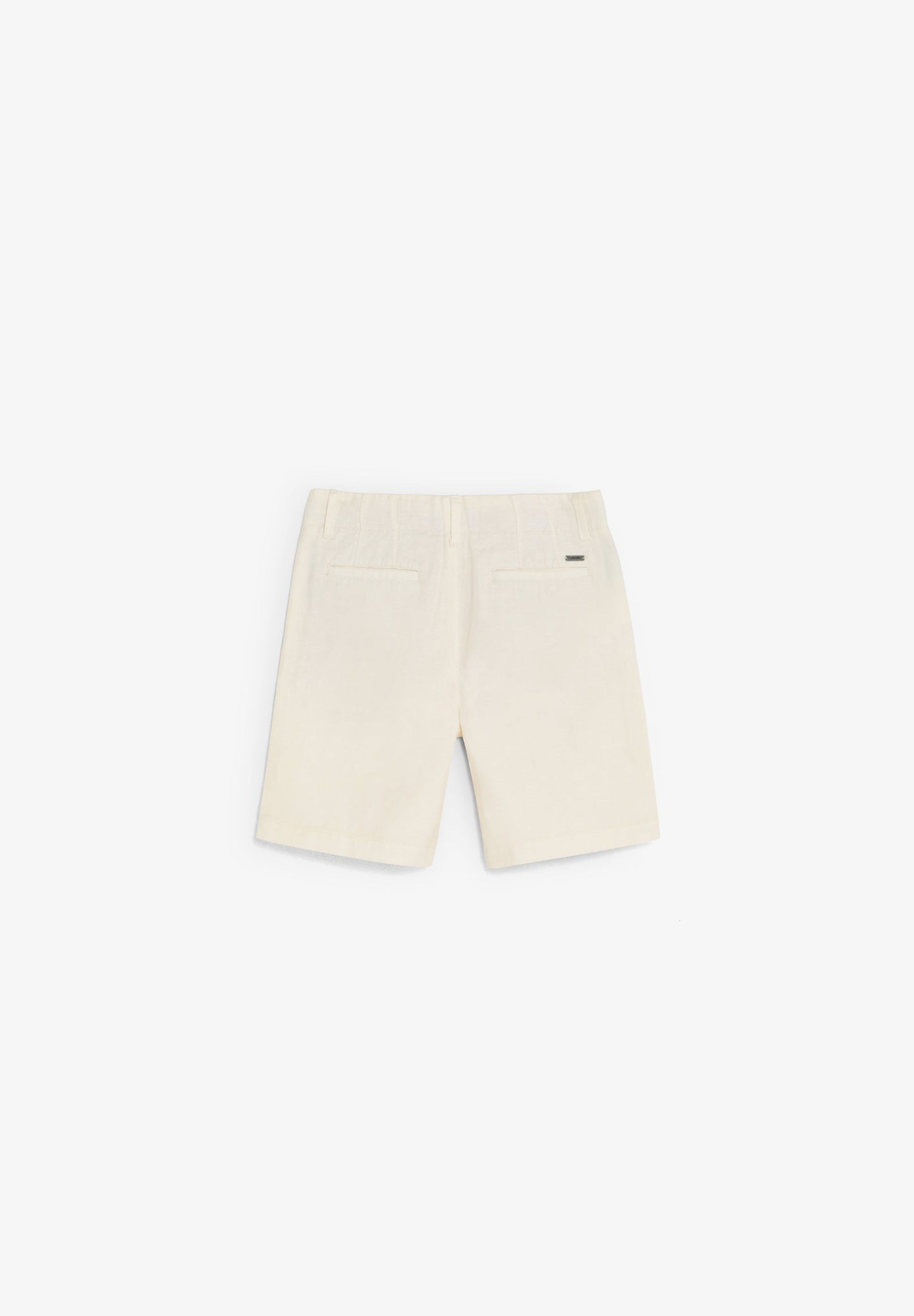 REGULAR FIT LINEN BERMUDA SHORTS