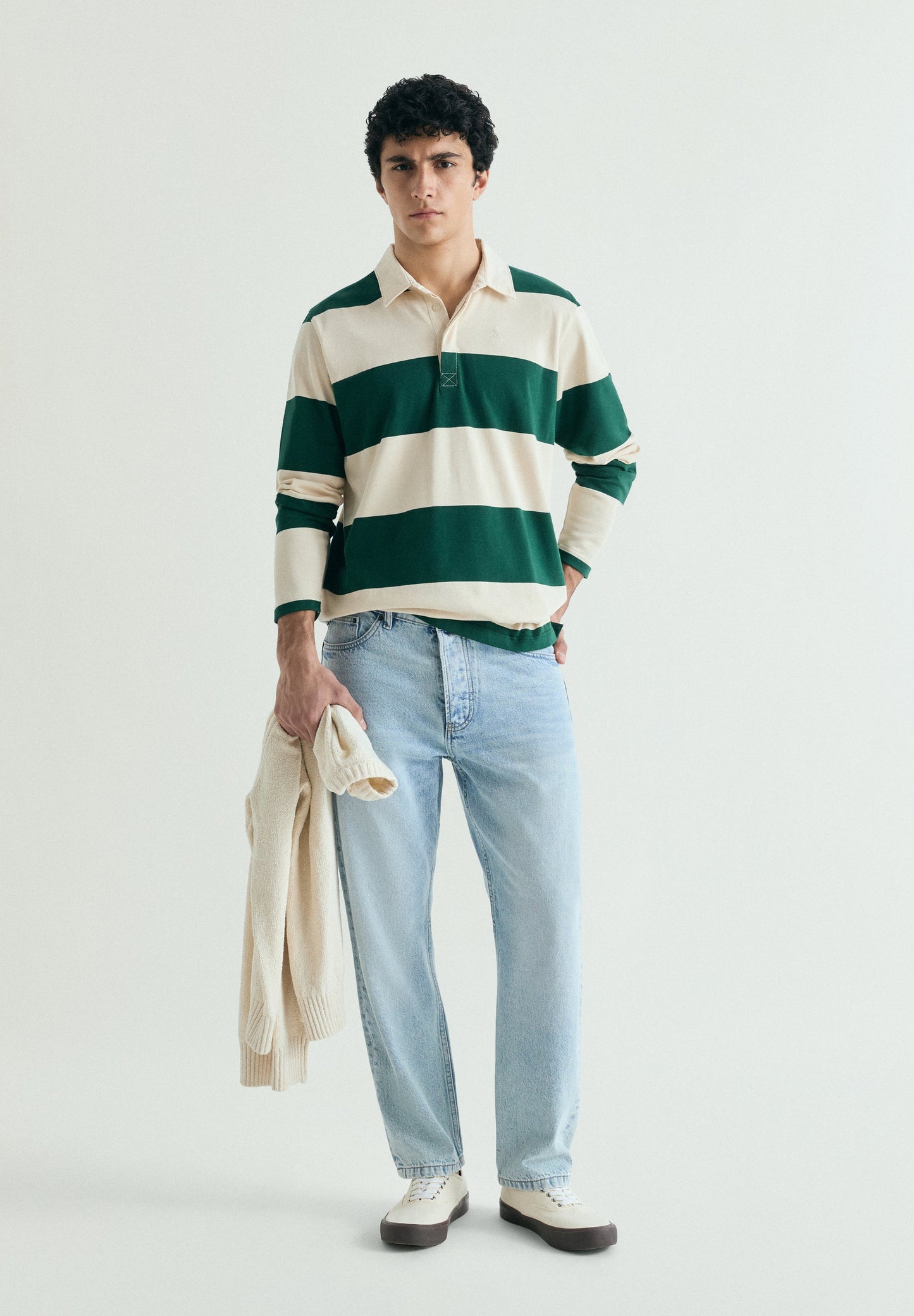 CONTRAST STRIPED POLO SHIRT
