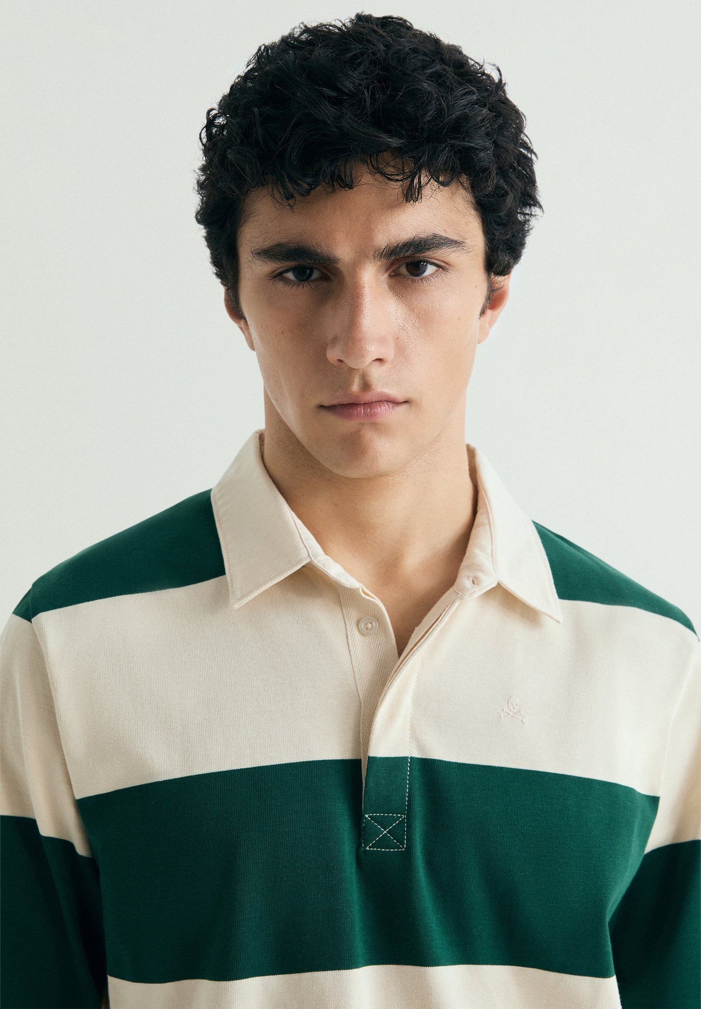 CONTRAST STRIPED POLO SHIRT
