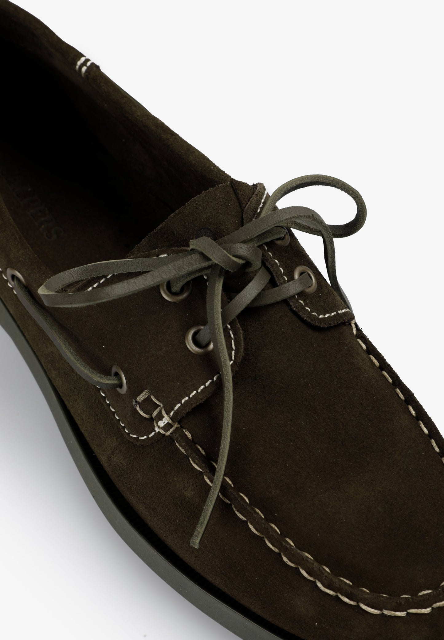 CONTRAST SUEDE BOAT SHOES