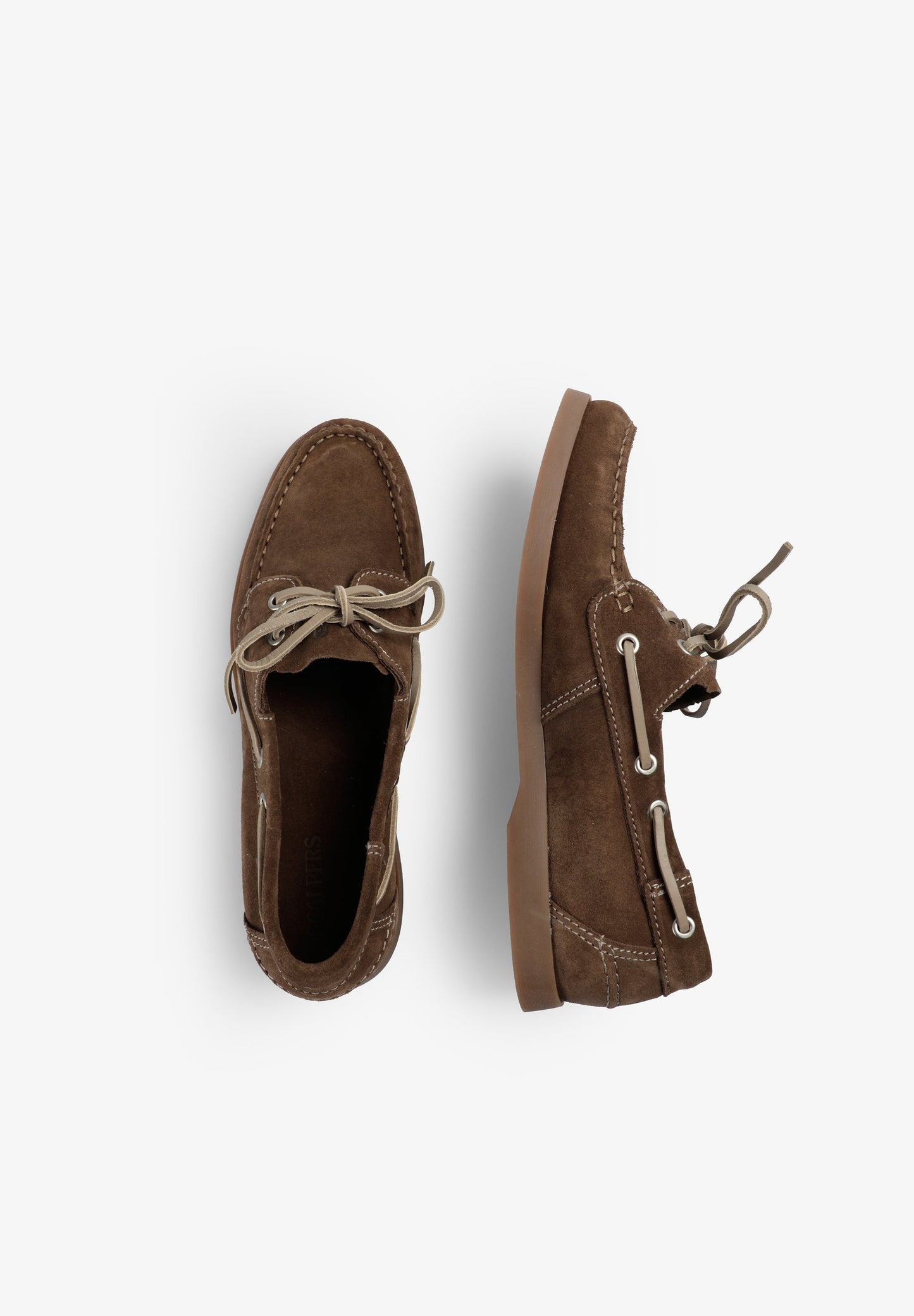 CONTRAST SUEDE BOAT SHOES