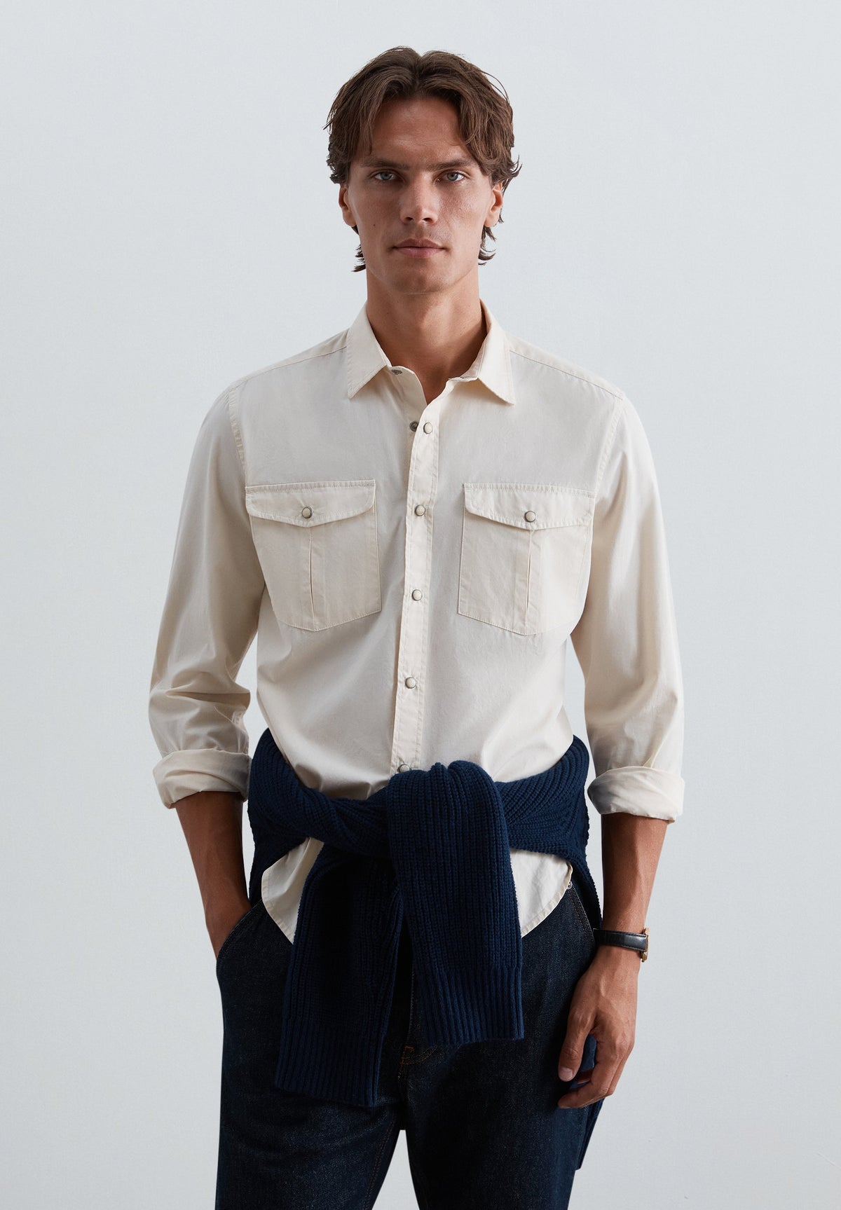 BUTTON-UP SHIRT WITH POCKETS