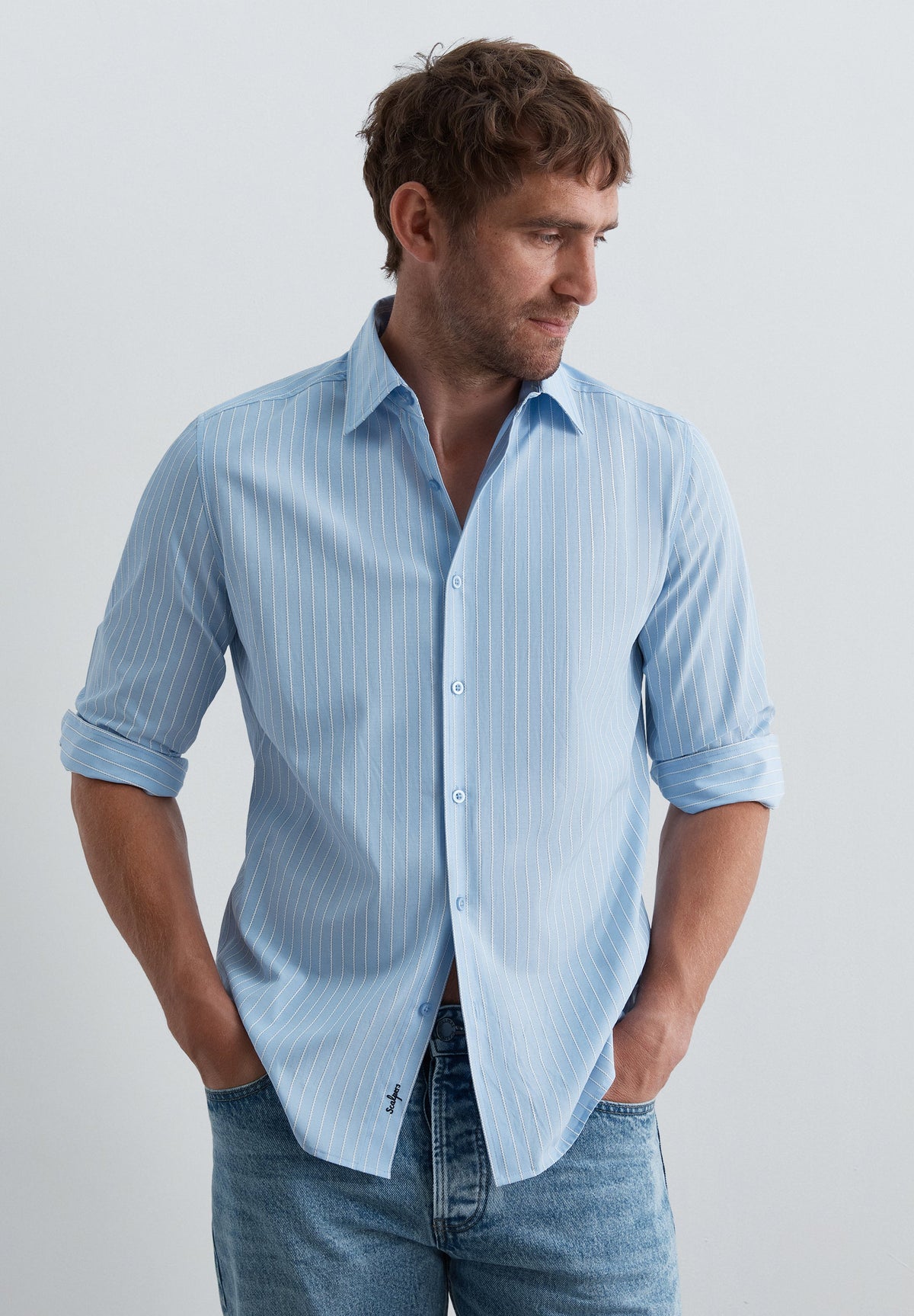 CONTRAST STRIPED SHIRT