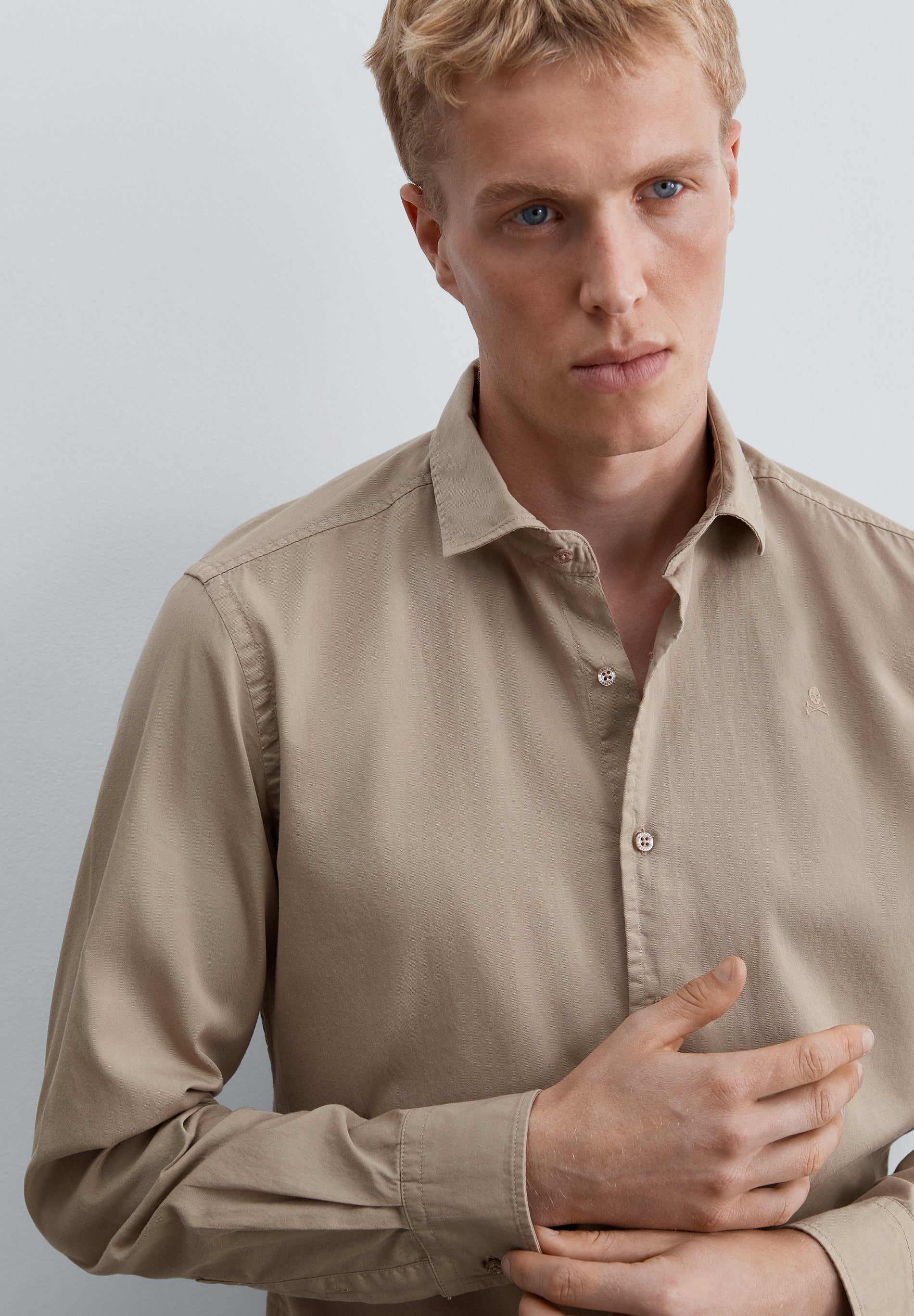 SHIRT WITH TONAL SKULL
