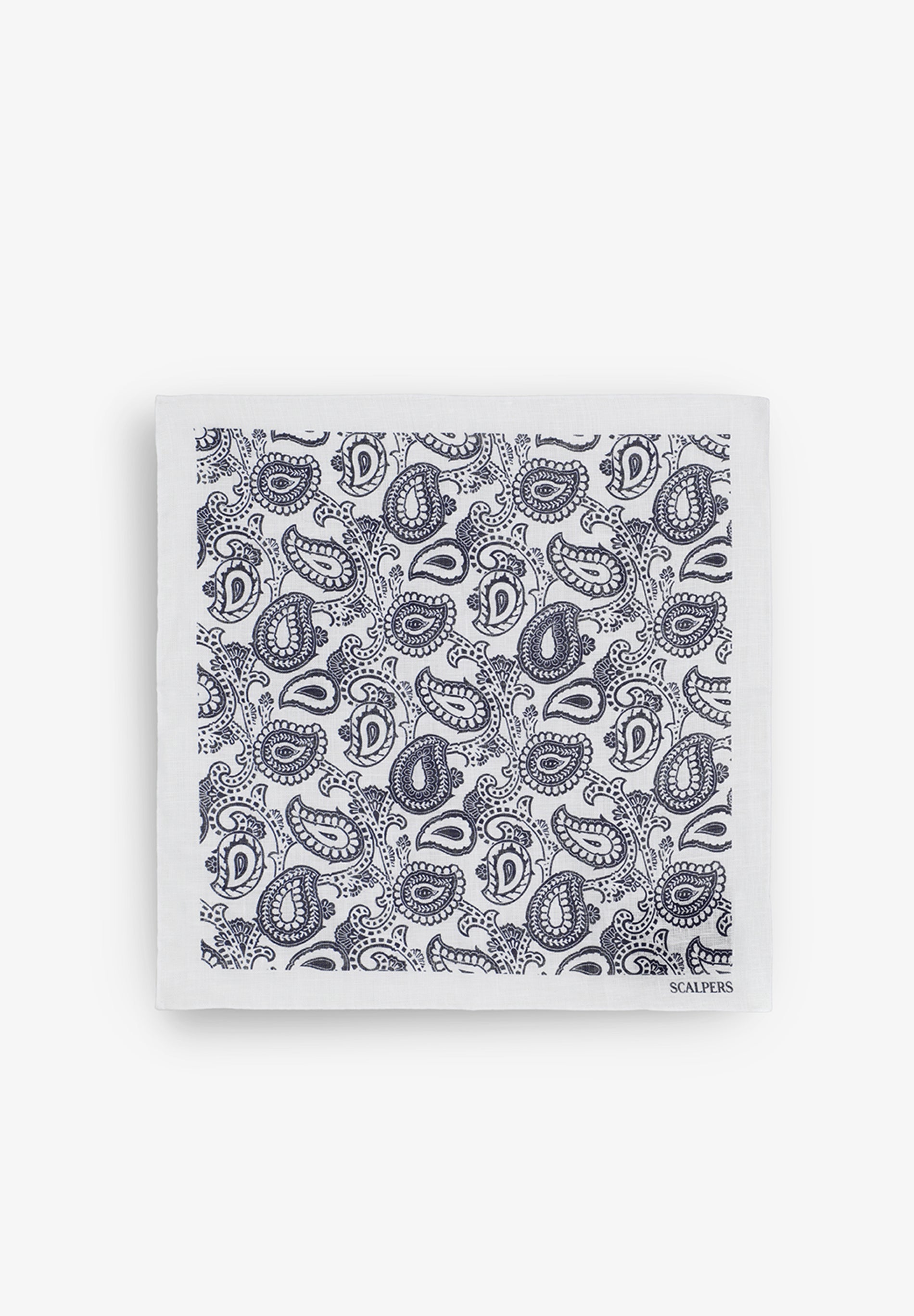 LINEN PAISLEY POCKET SQUARE