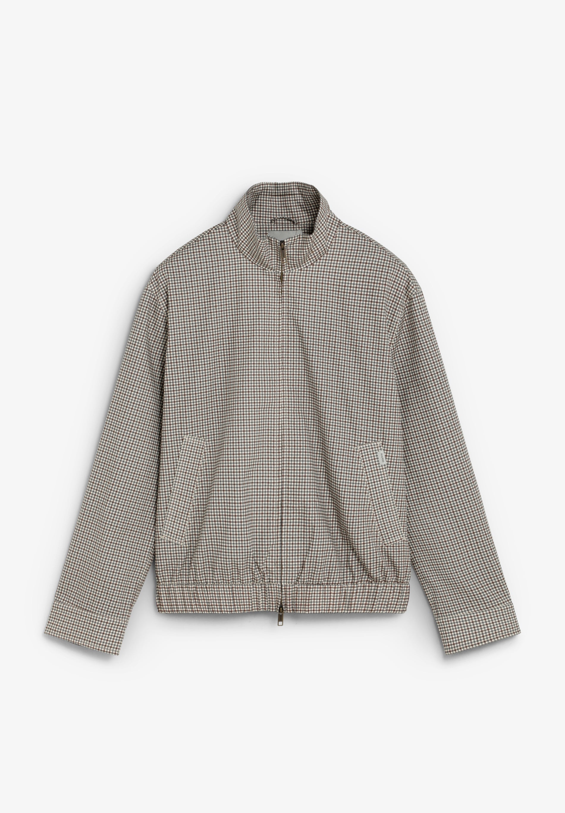 MICRO-CHECK PRINT BOMBER JACKET