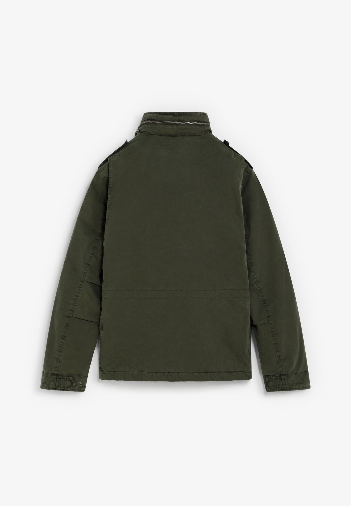 MILITARY JACKET WITH CONCEALED HOOD